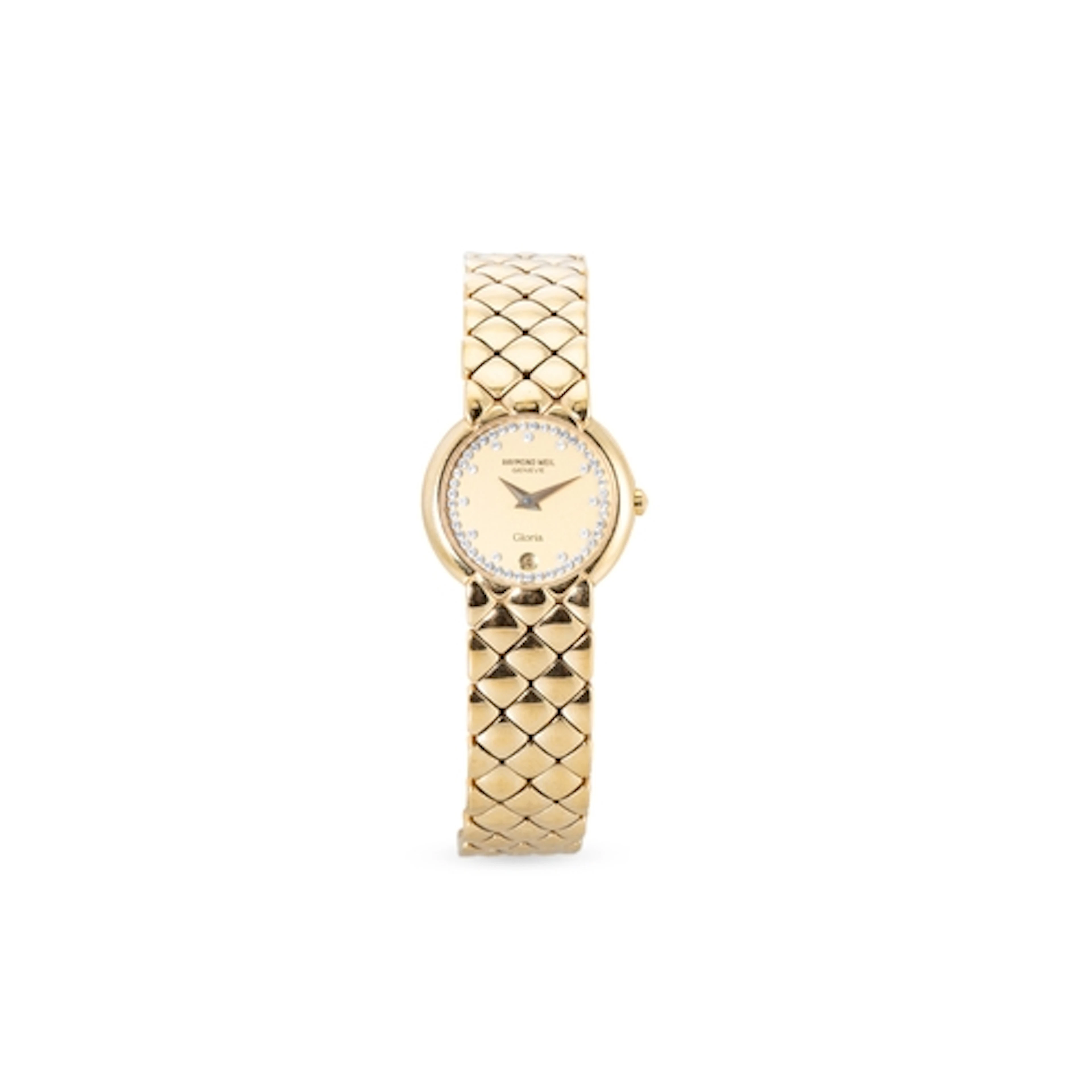 A RAYMOND WEIL DRESS WATCH, gold-plated, gold-tone face with...