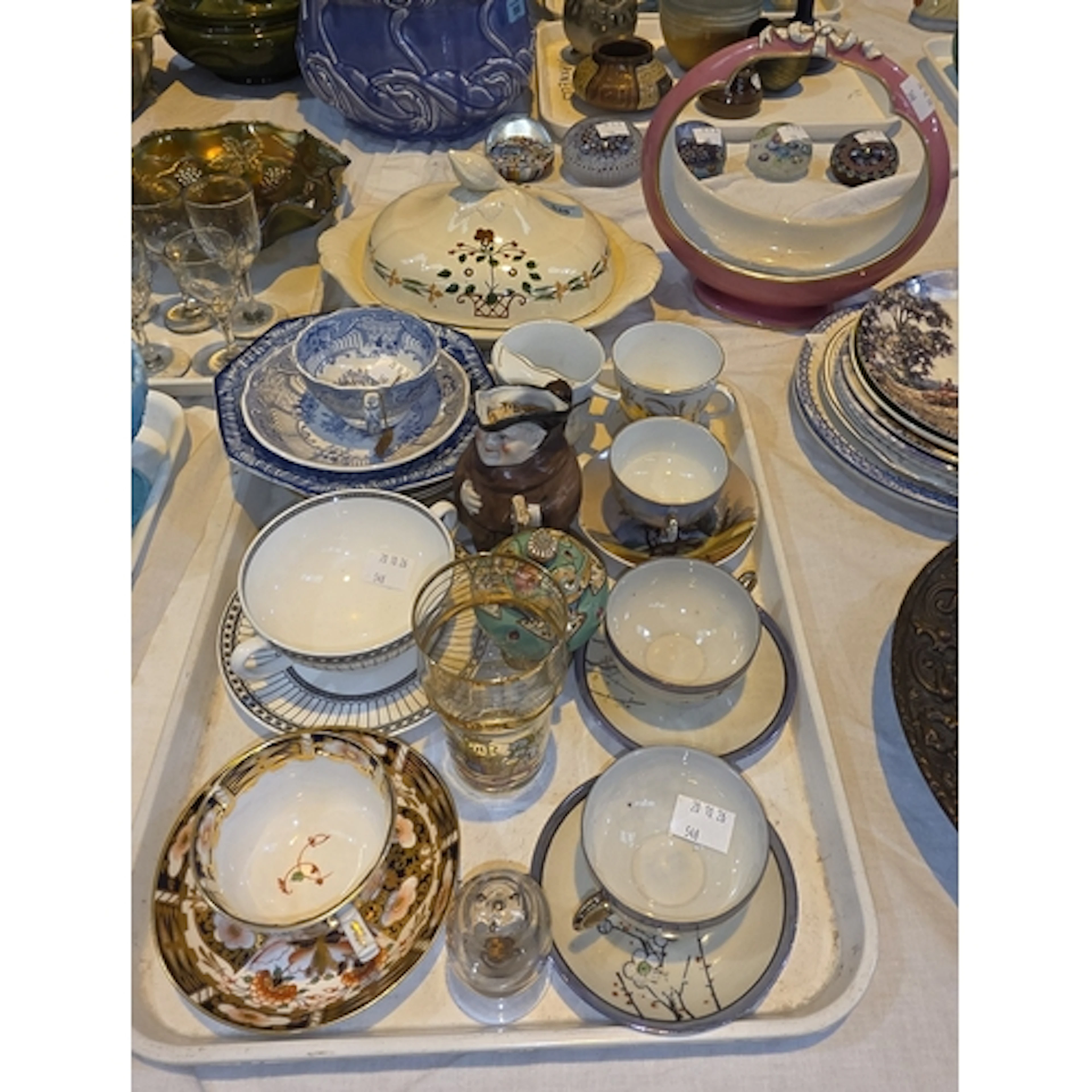 A 19th century Royal Crown Derby cup and saucer and various ...