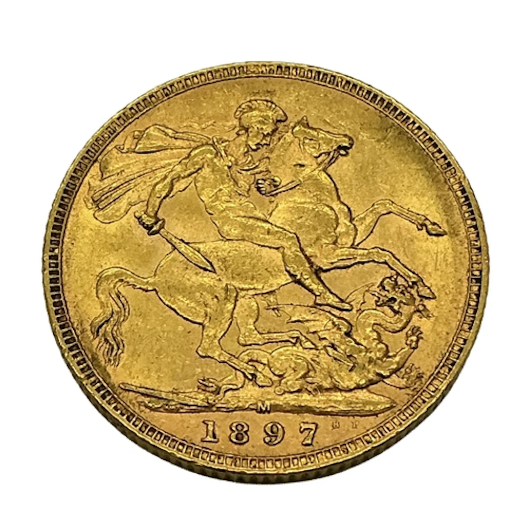 1897 Victoria Gold Sovereign, Melbourne mint.