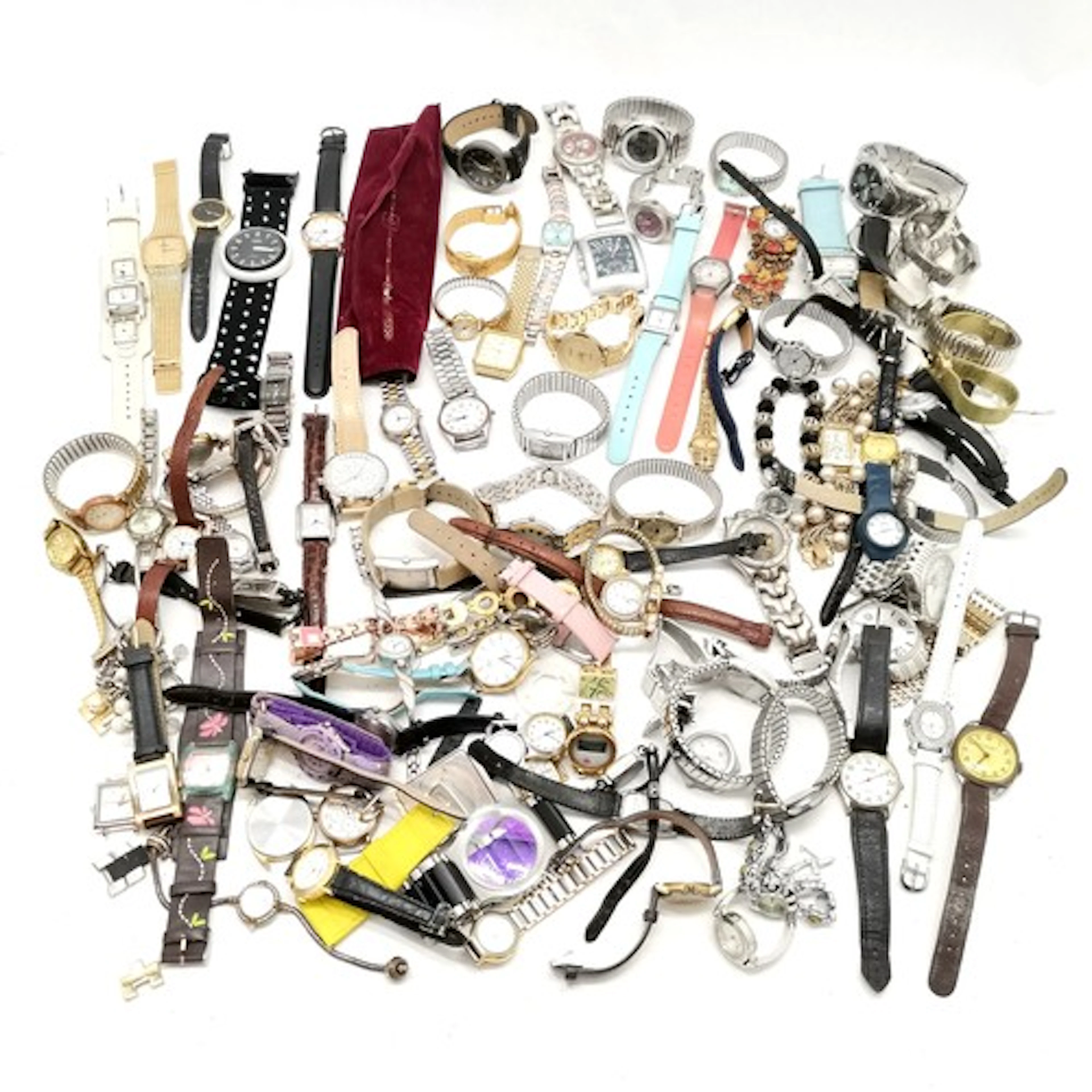 Qty of mostly quartz wristwatches inc Ellesse, reflex on clo...