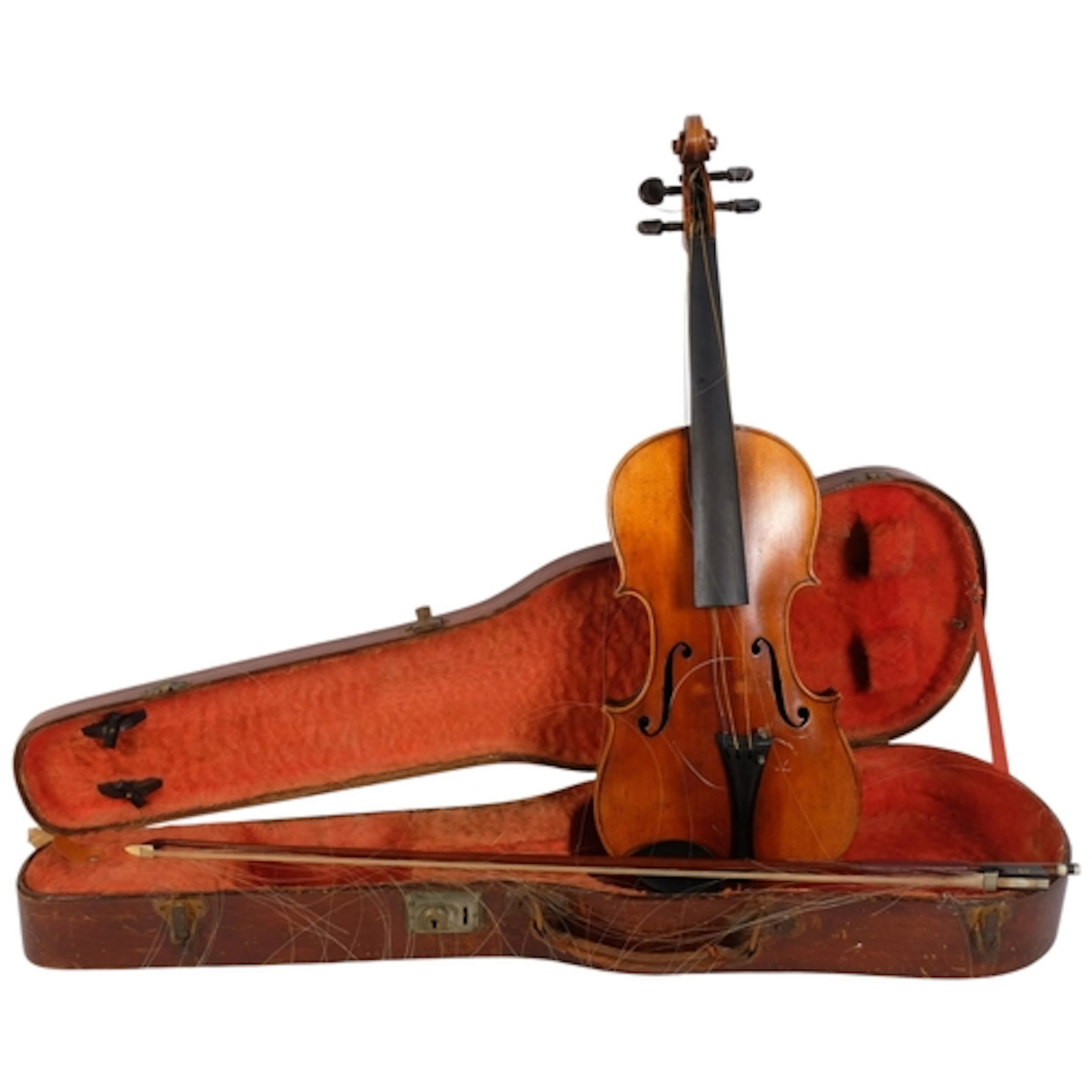 A Vintage violin, in hardshell carry case, with bow, no appa...