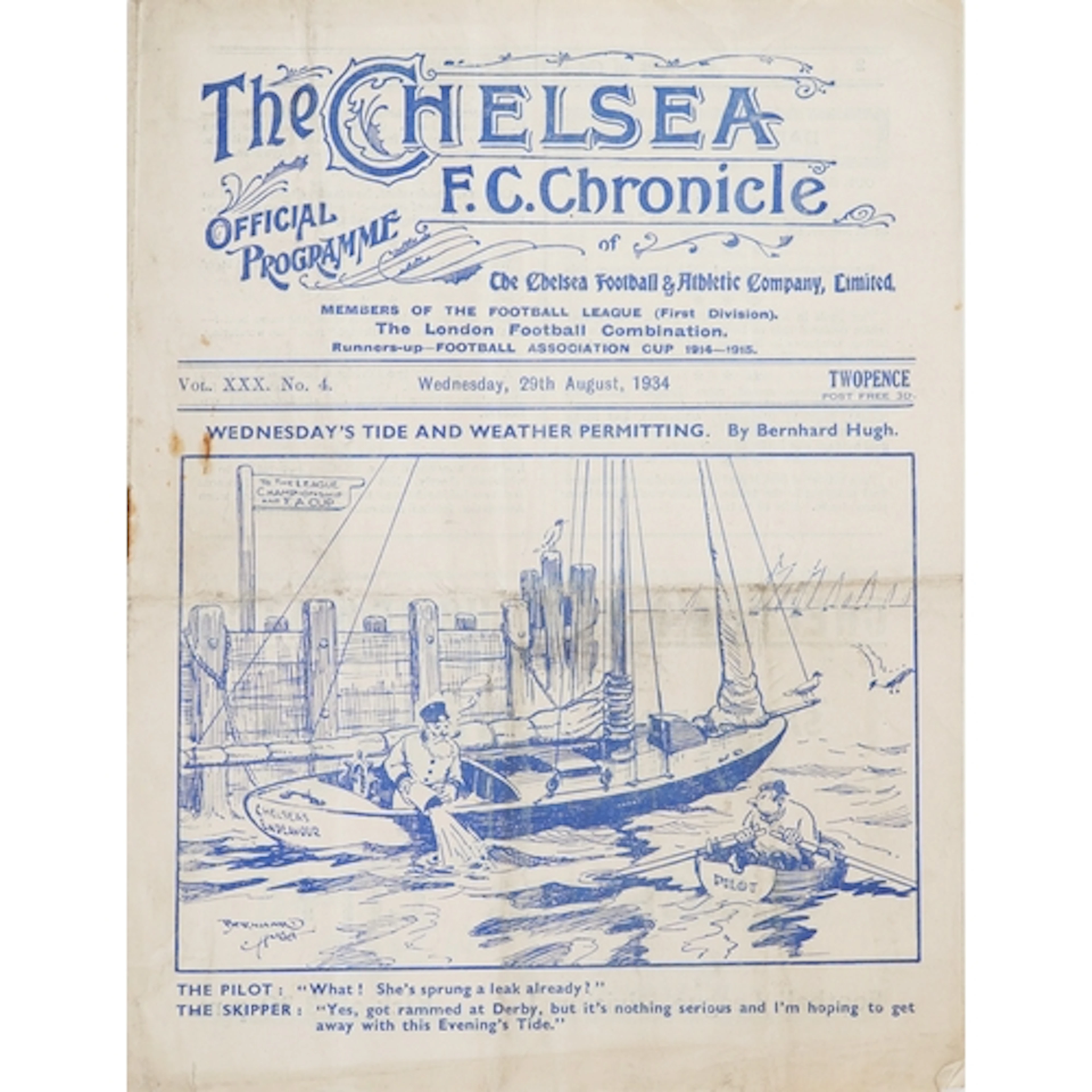 Chelsea F.C. Chronicle official football programme - Wednesd...