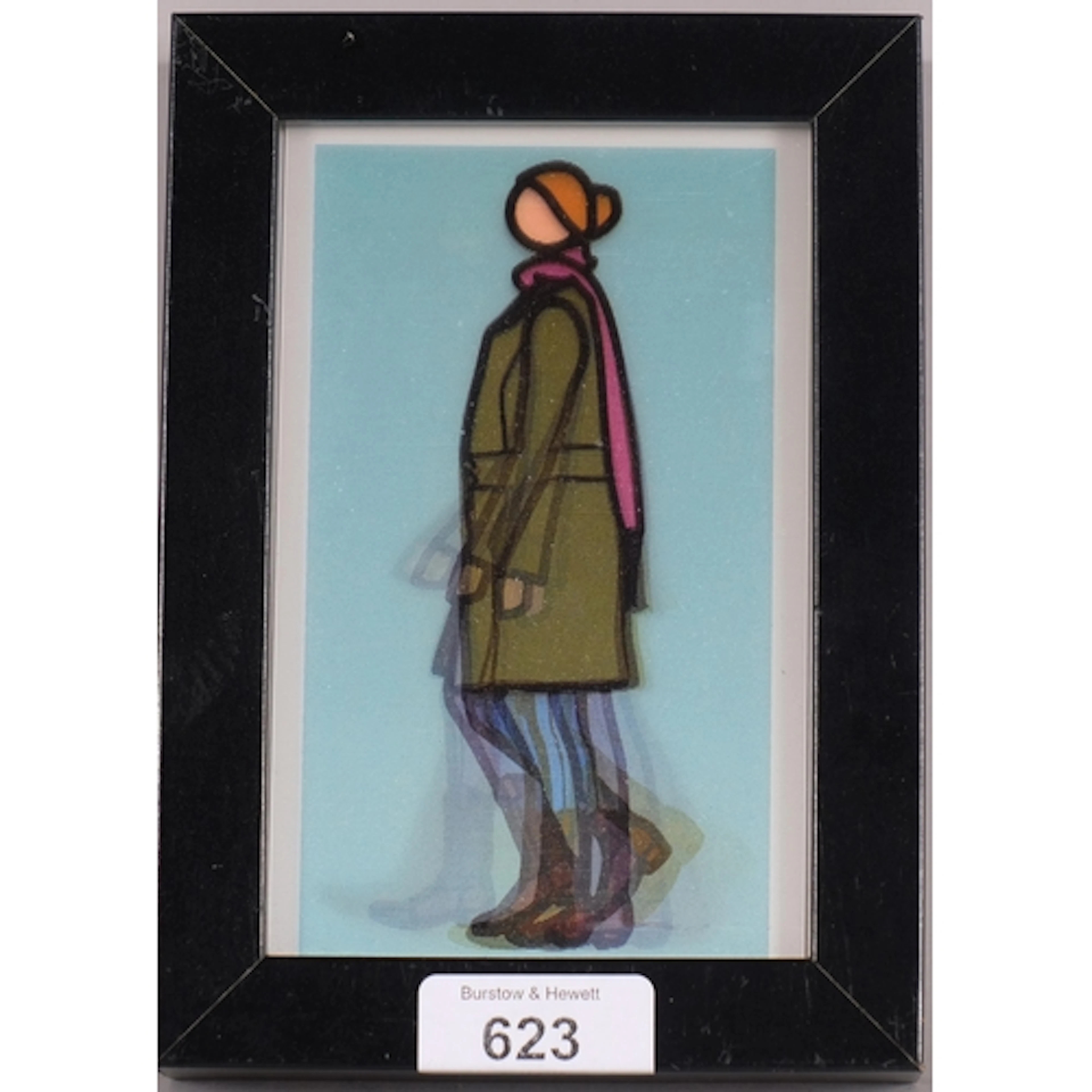 Julian Opie (1958), print in colours (lenticular - moving im...