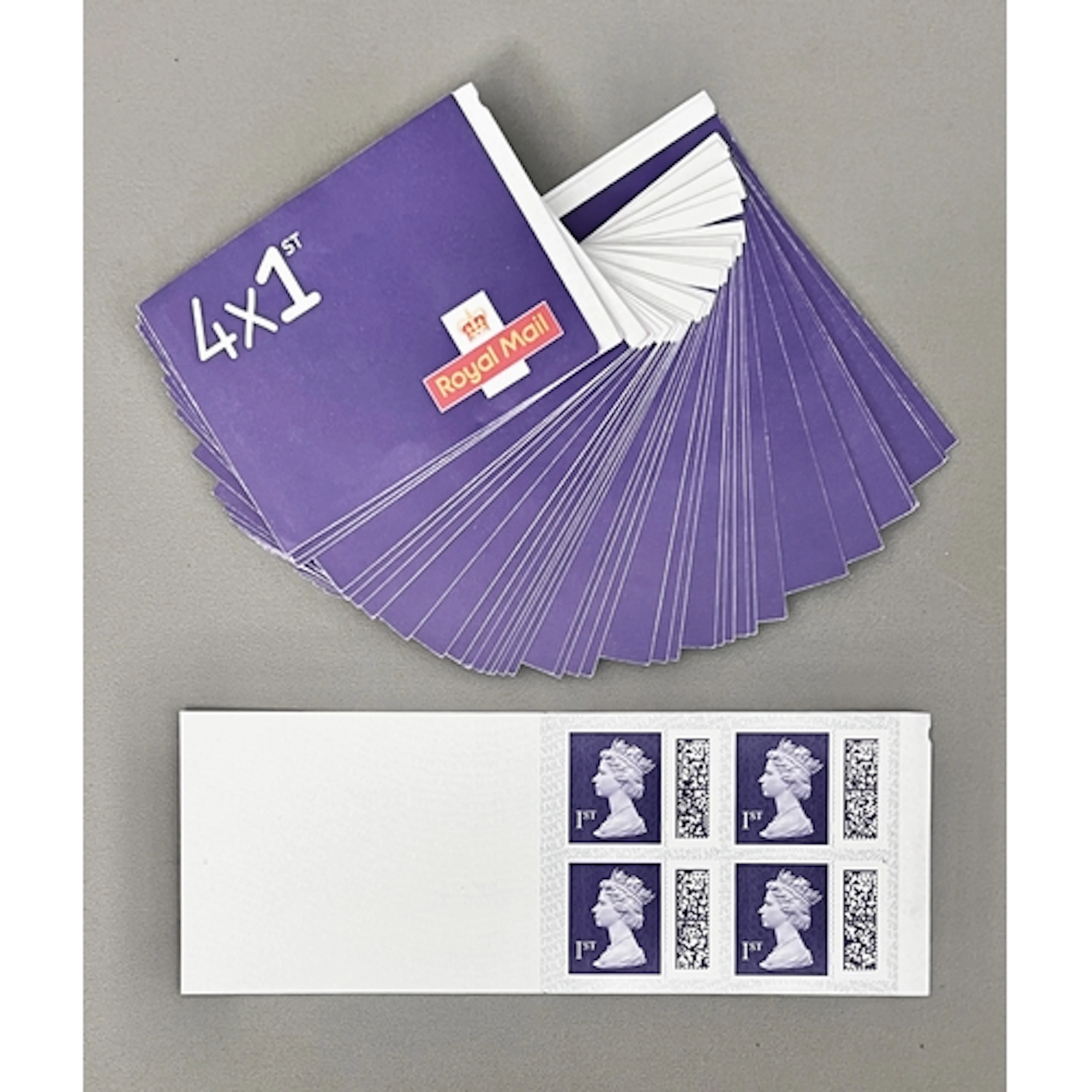 GB British Machin self adhesive 1st Class postage stamps wit...