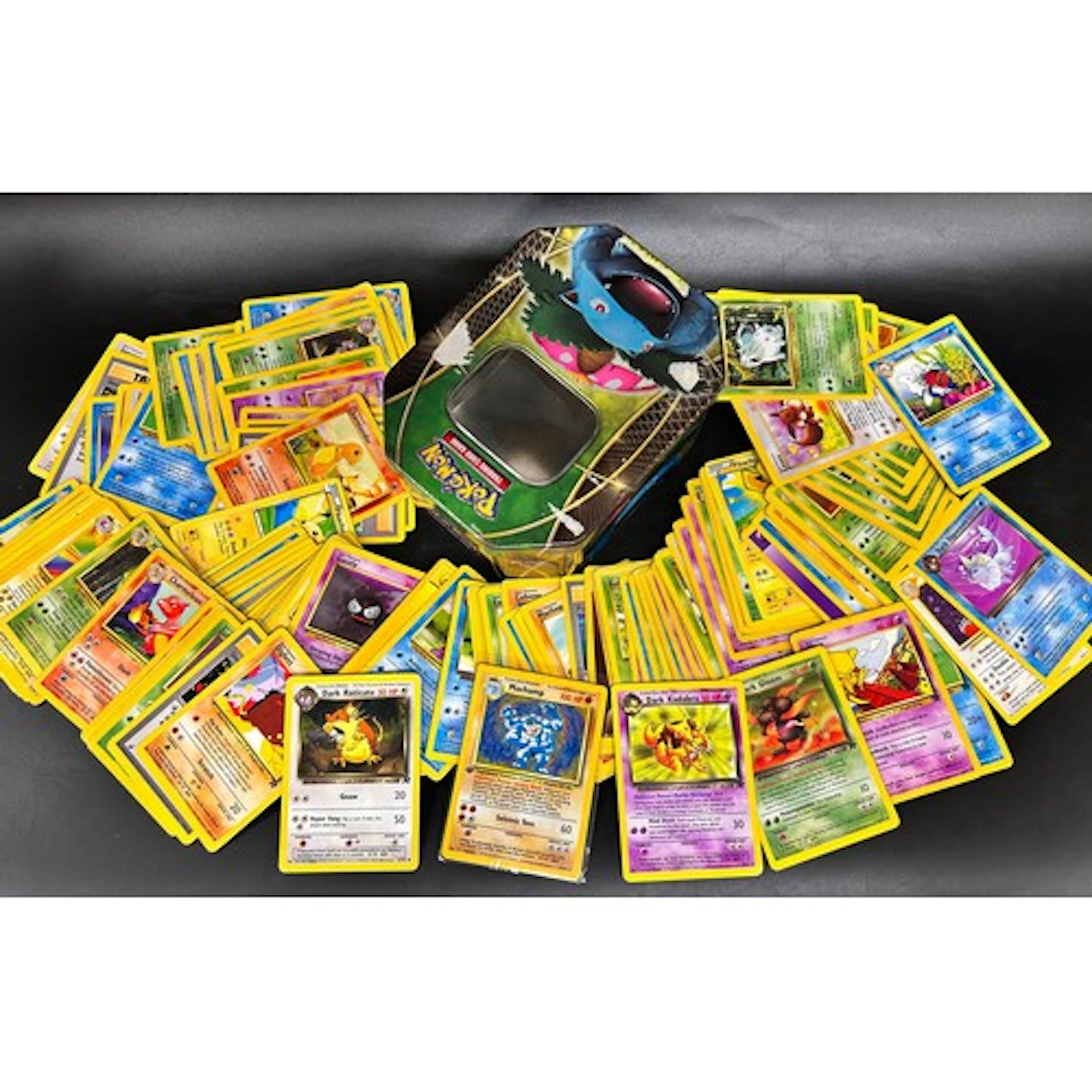 A collection of 1990s Wizard of the Coast Pokémon cards, and...
