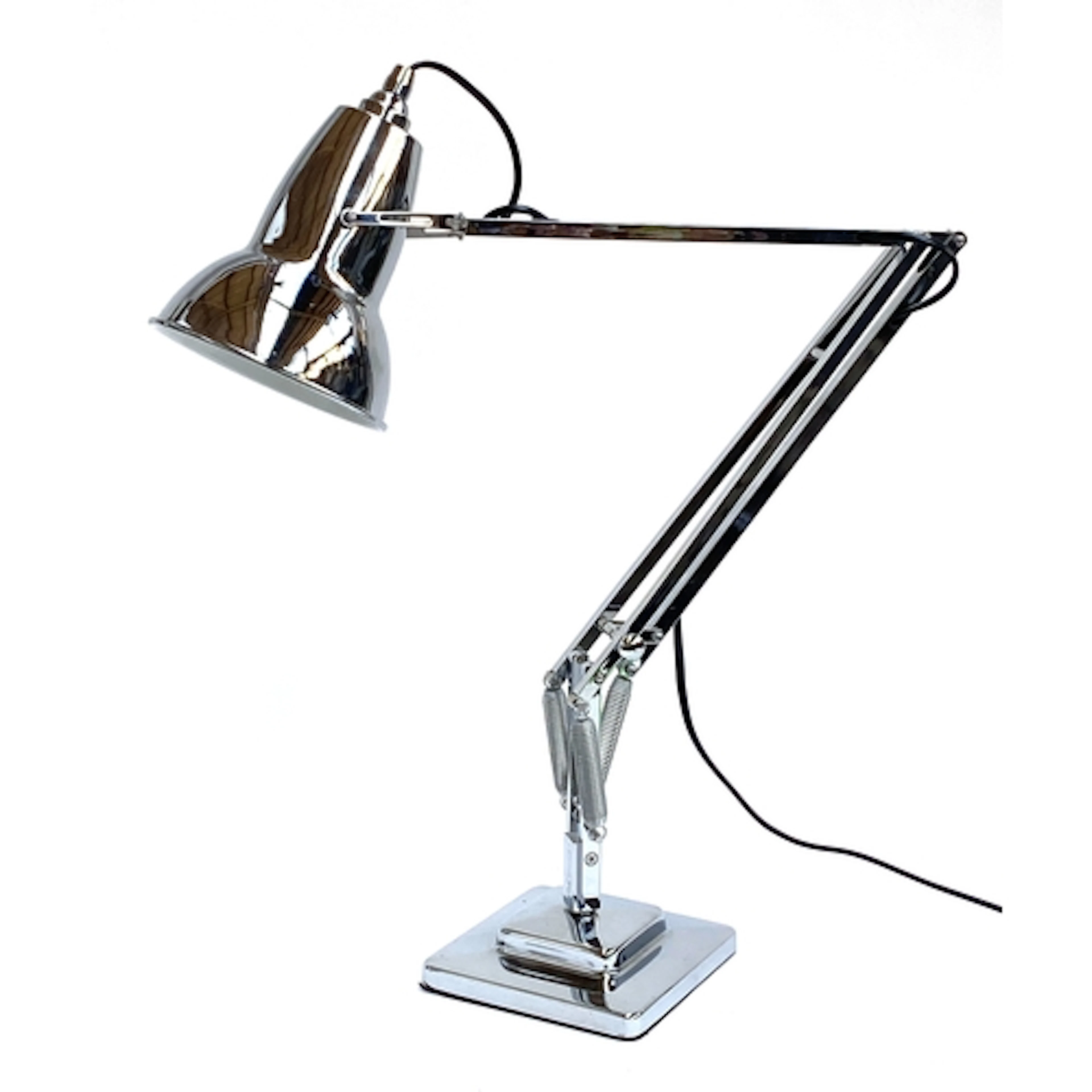 A modern Anglepoise adjustable chrome desk lamp, stamped 'Th...