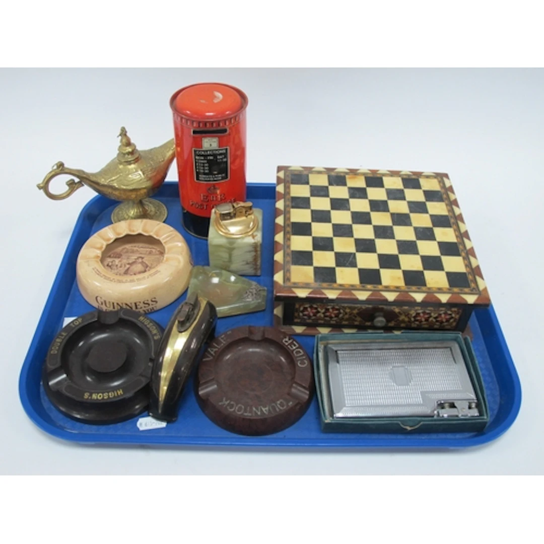 Guinness, Higson's and Quantock Advertising Ashtrays, onyx c...