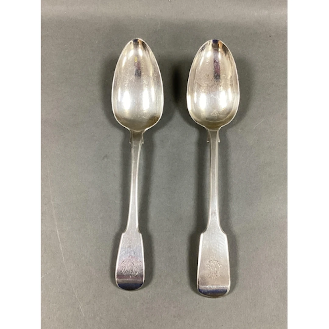 A Victorian Hallmarked Silver Fiddle Pattern Table Spoon, Lo...