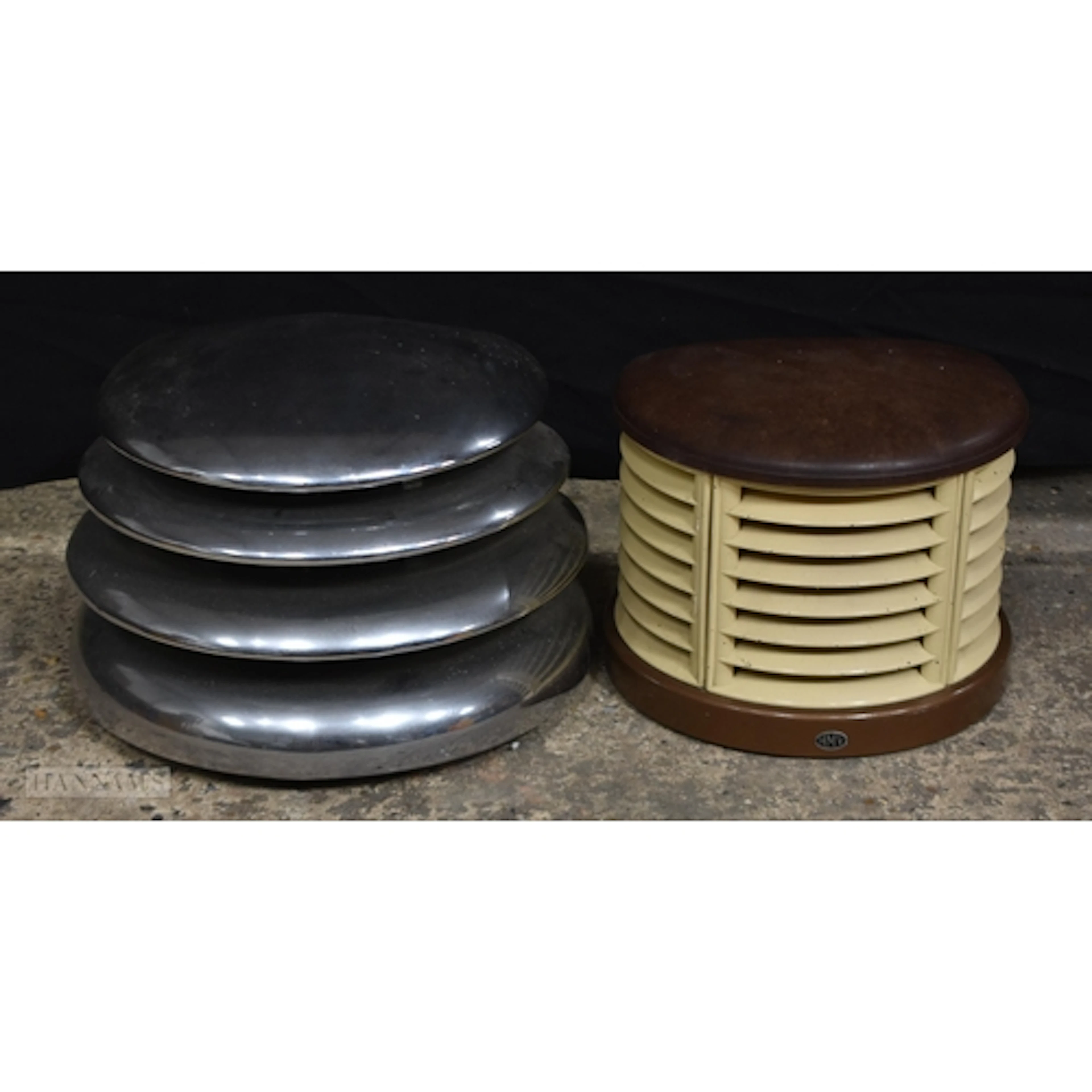 A HMV 1950's Bakelite fan heater together with a Chrome HMV ...