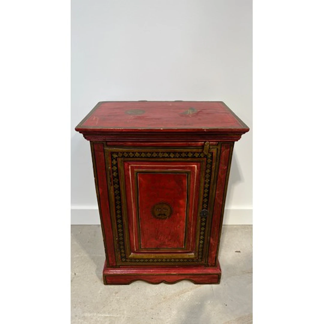 Hand painted middle Eastern cupboard, 62cm x 46cm.