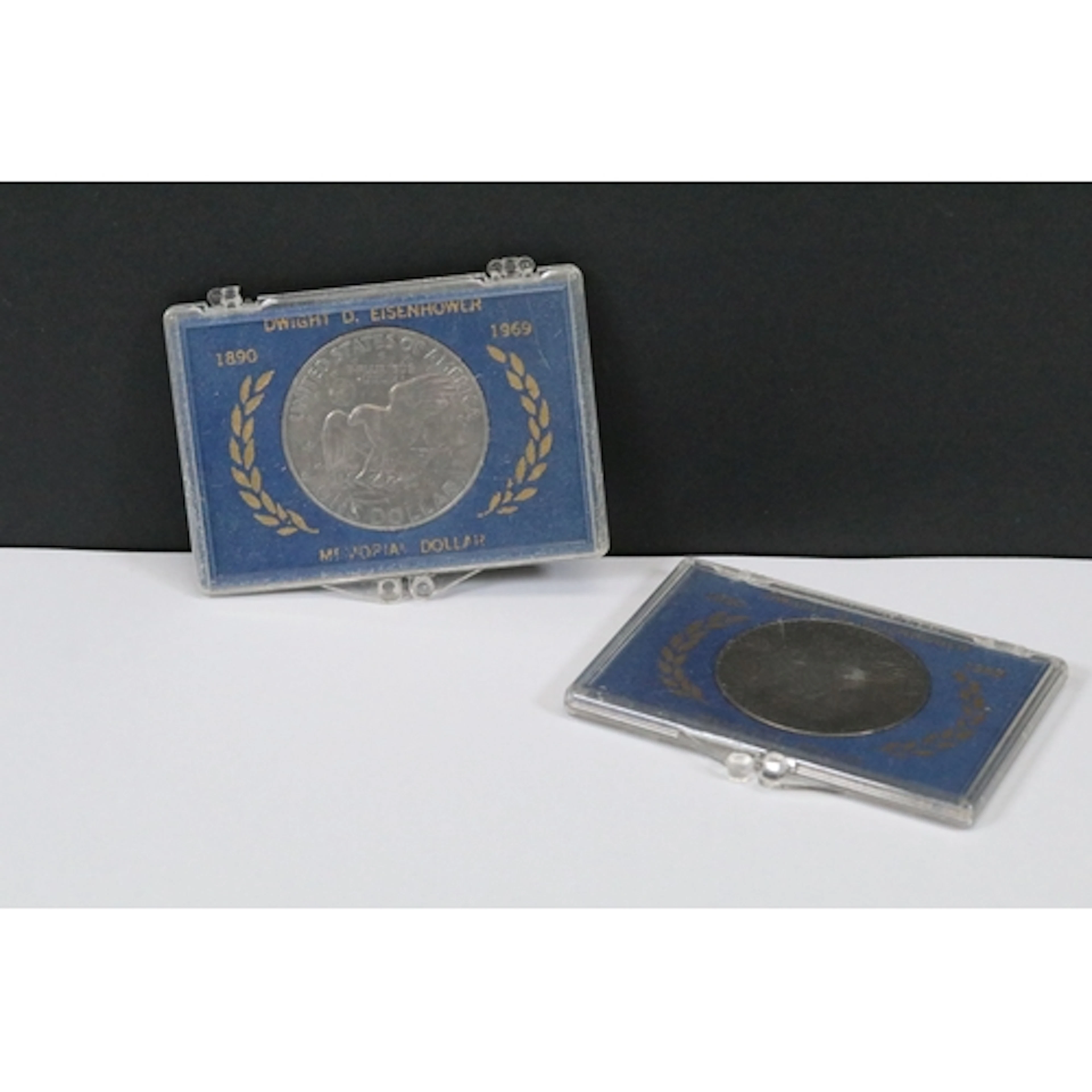 Two United States of America Dwight D. Eisenhower cased silv...