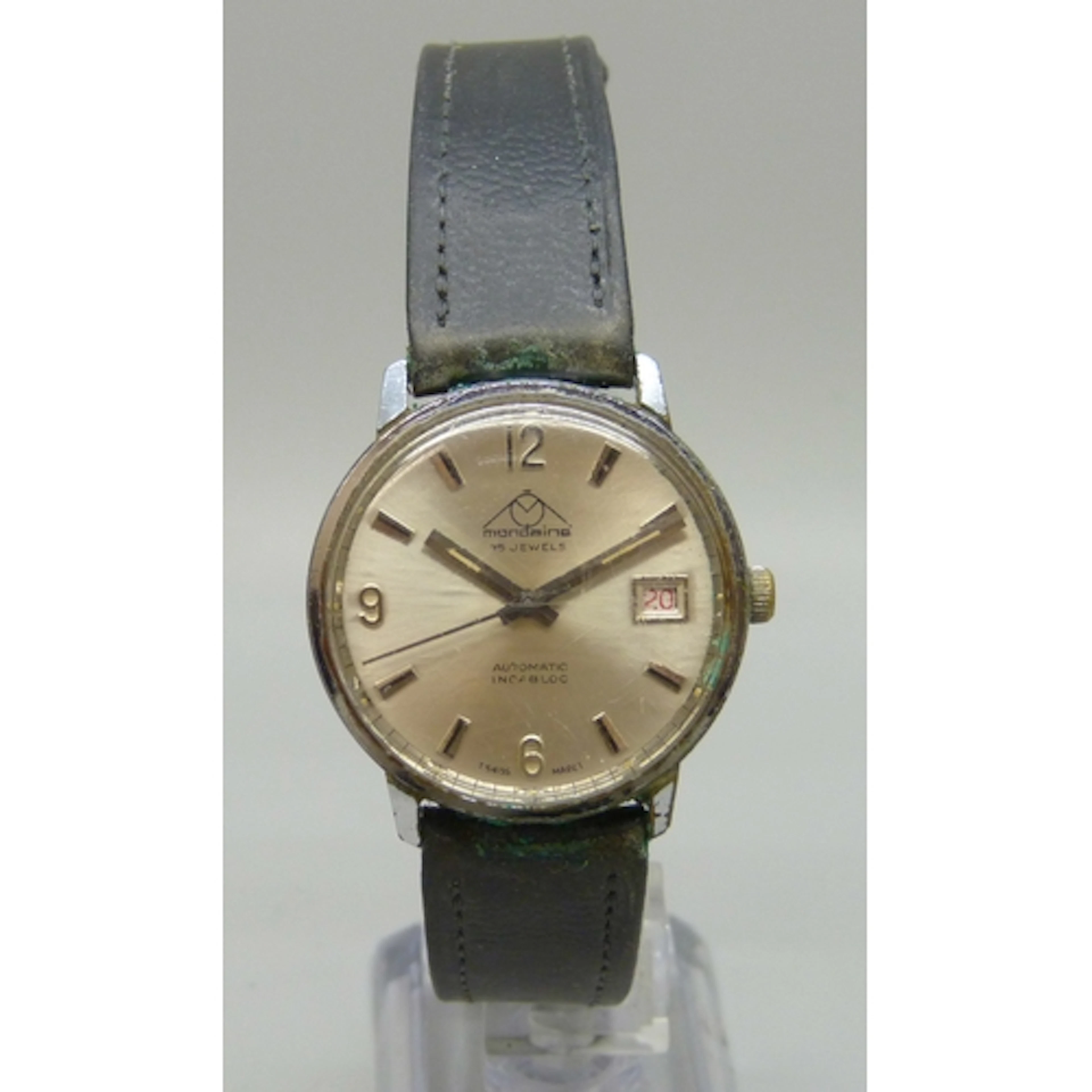 A Mondaine 25 jewel automatic wristwatch, 36mm including cro...