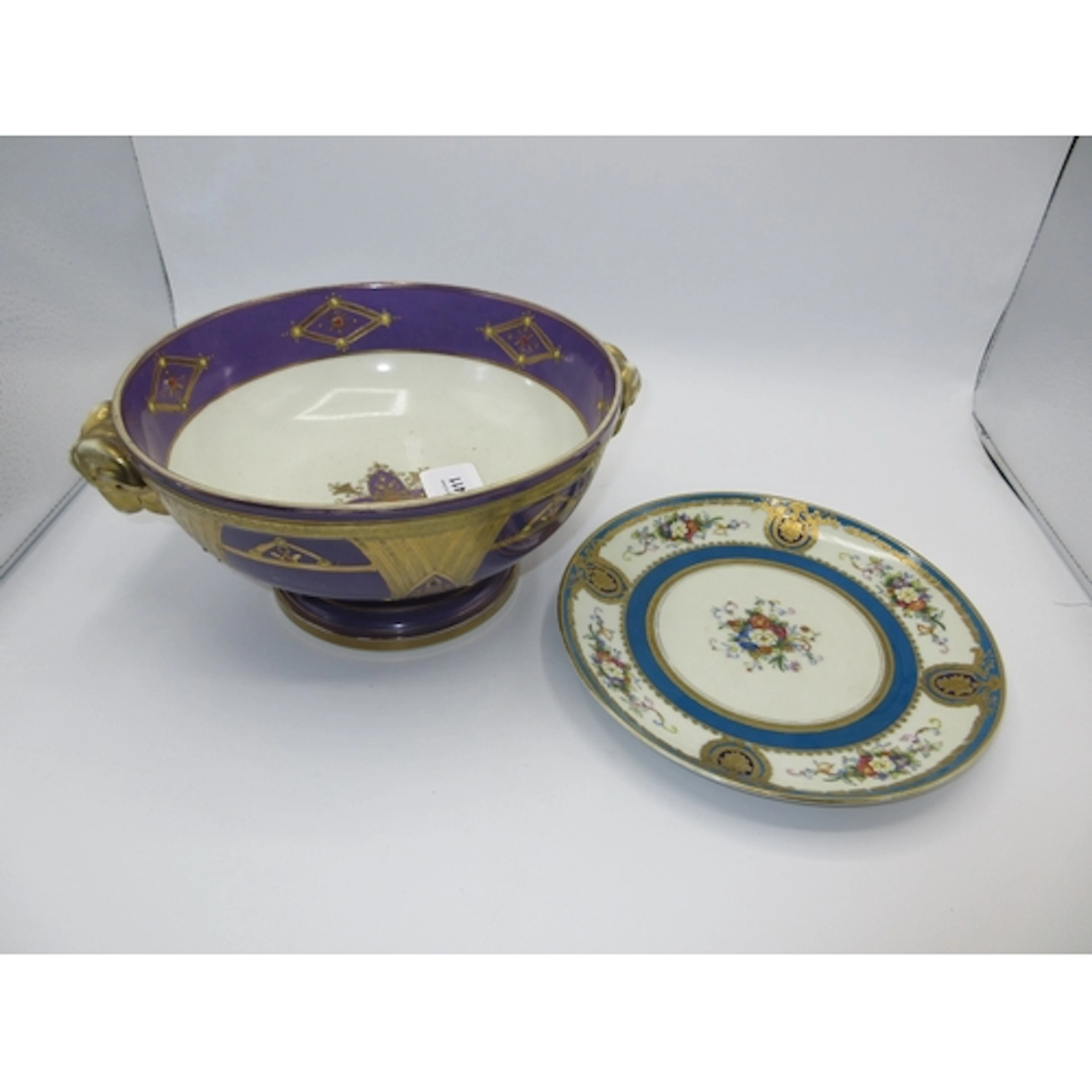 Noritake Porcelain Rams Head Bowl, 23cm diameter, and a Cabi...
