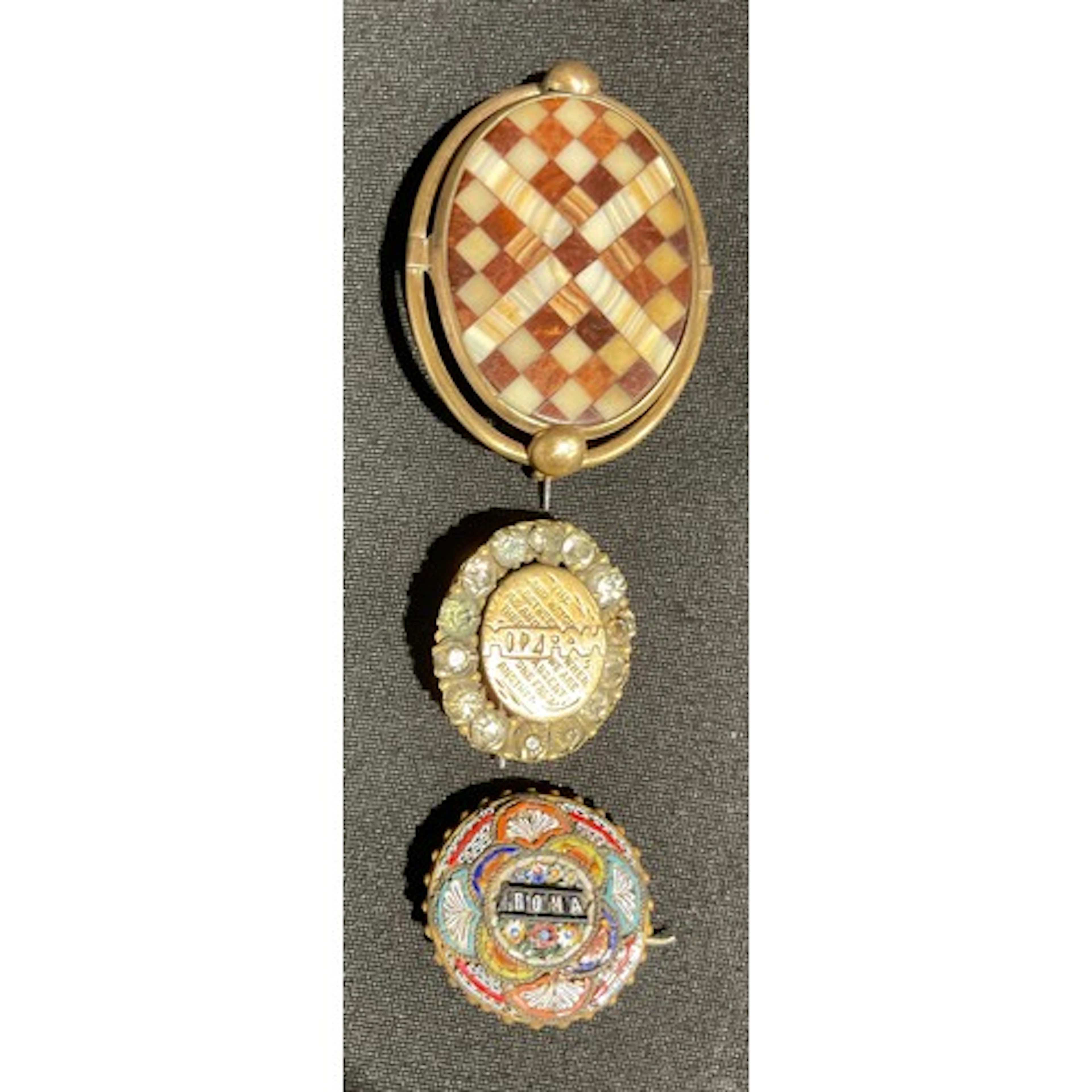 Brooches - Mizpah Victorian Token Brooch; Victorian Micro-Mo...