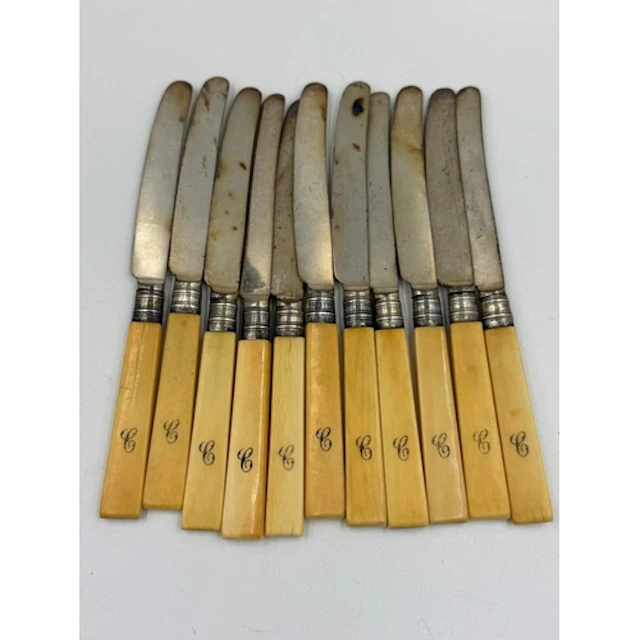 A selection of eleven butter knives hallmarked with Sheffiel...