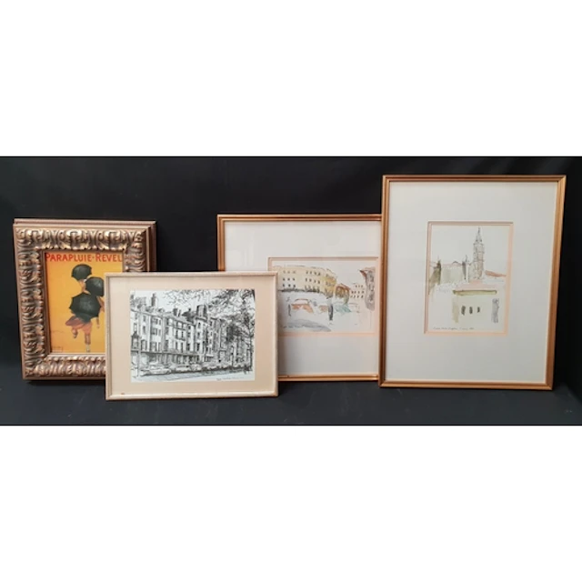 SELECTION OF PICTURES AND PRINTS including a reproduction of...