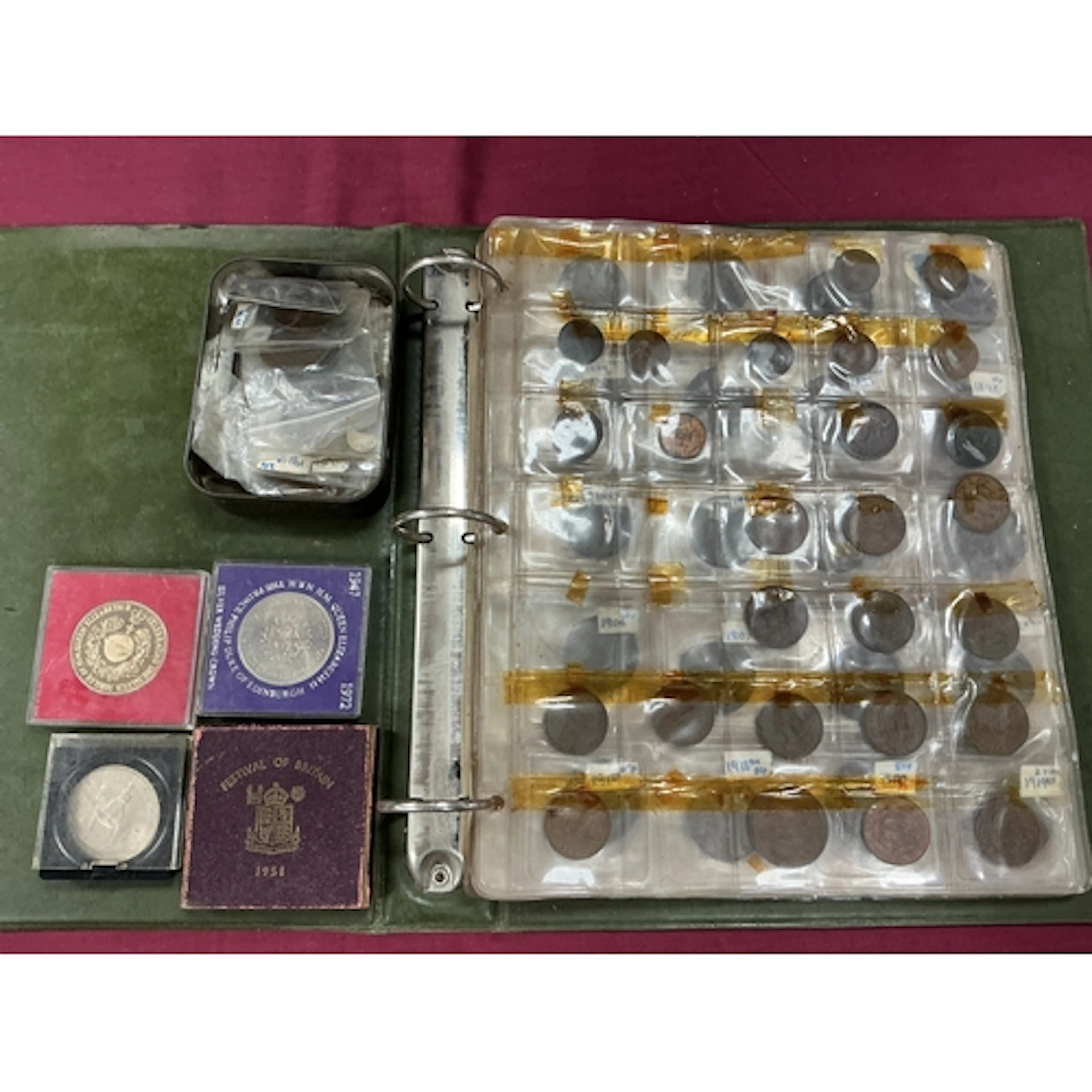 Collection Of GB Coinage, includes pennies, half pennies, br...