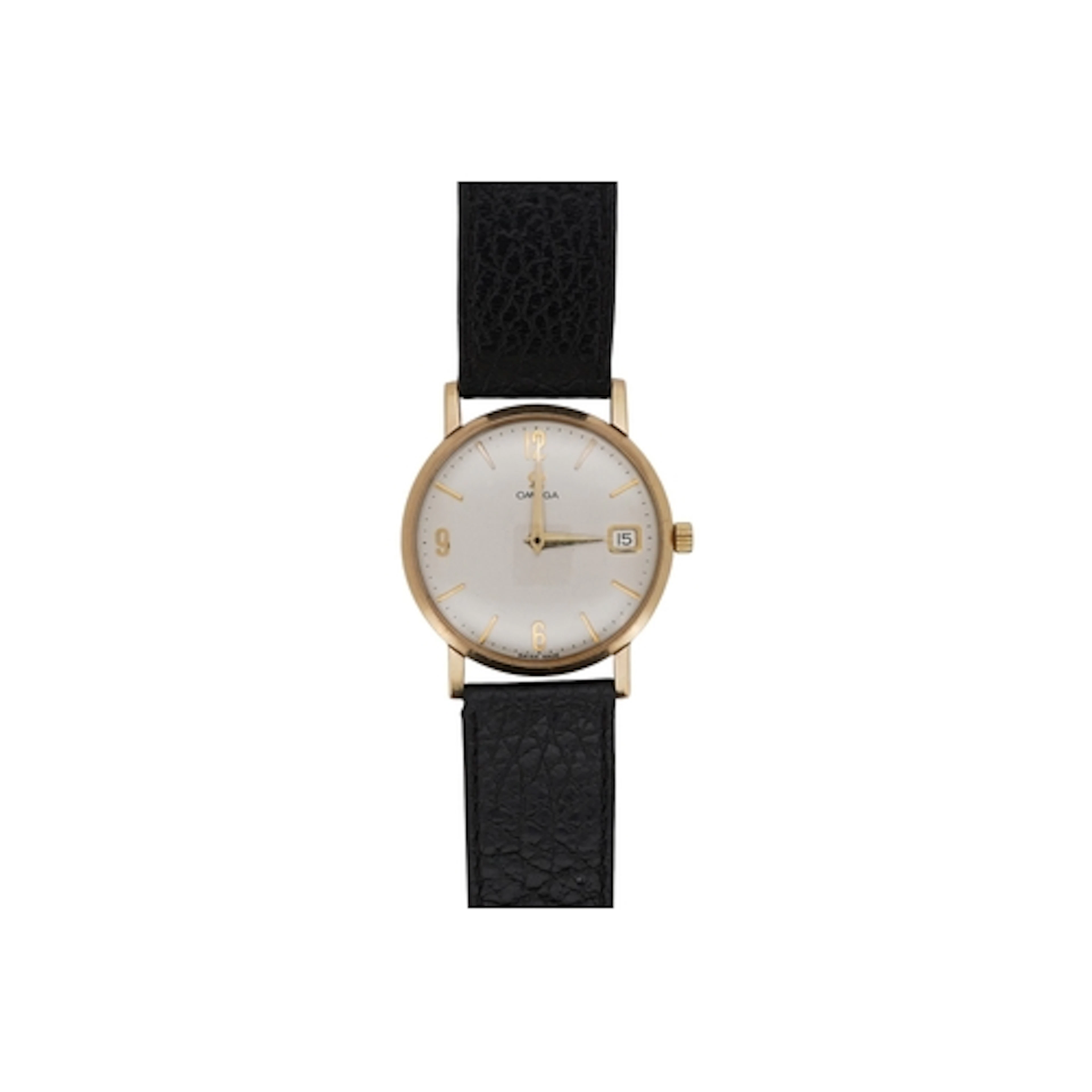 A gentleman's late 1950's 9ct gold Omega manual wind wrist w...