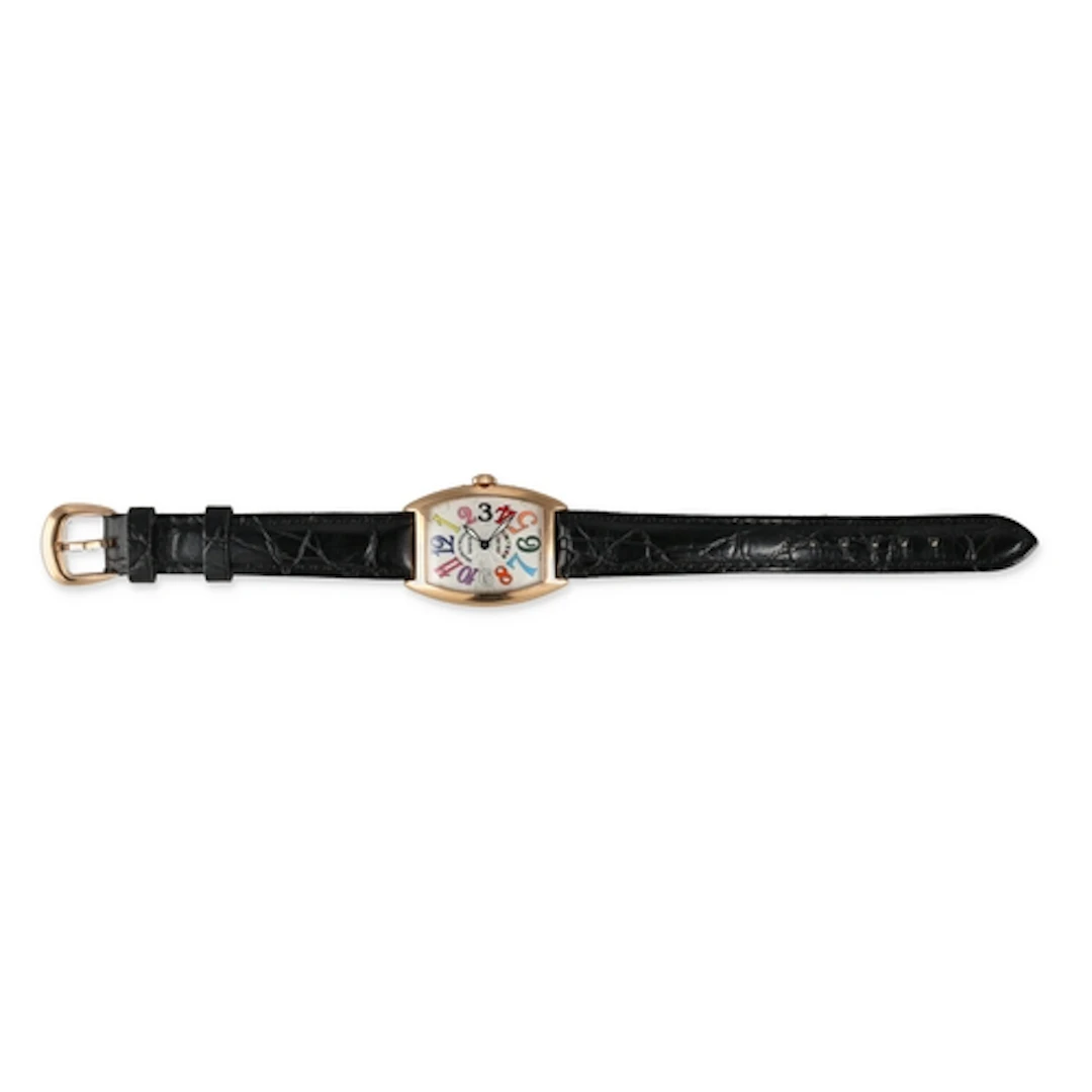 A FRANCK MULLER GENEVE ROSE GOLD 'COLOR DREAMS' QUARTZ WATCH...