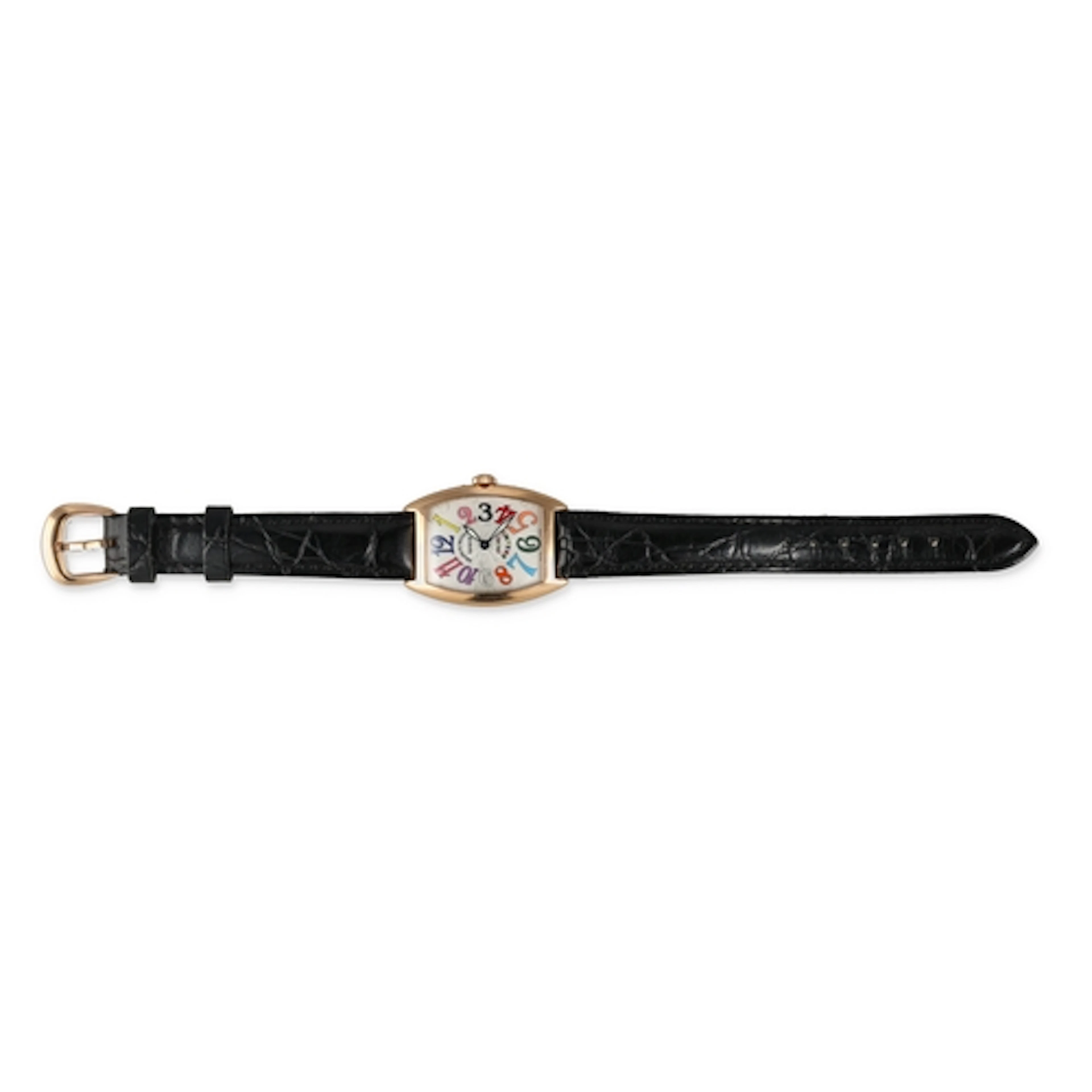 A FRANCK MULLER GENEVE ROSE GOLD 'COLOR DREAMS' QUARTZ WATCH...