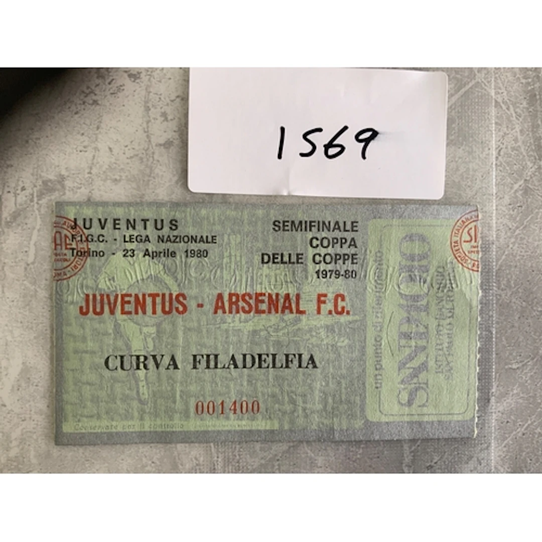79/80 Juventus v Arsenal ECWC Semi Final Football Ticket: Ex...