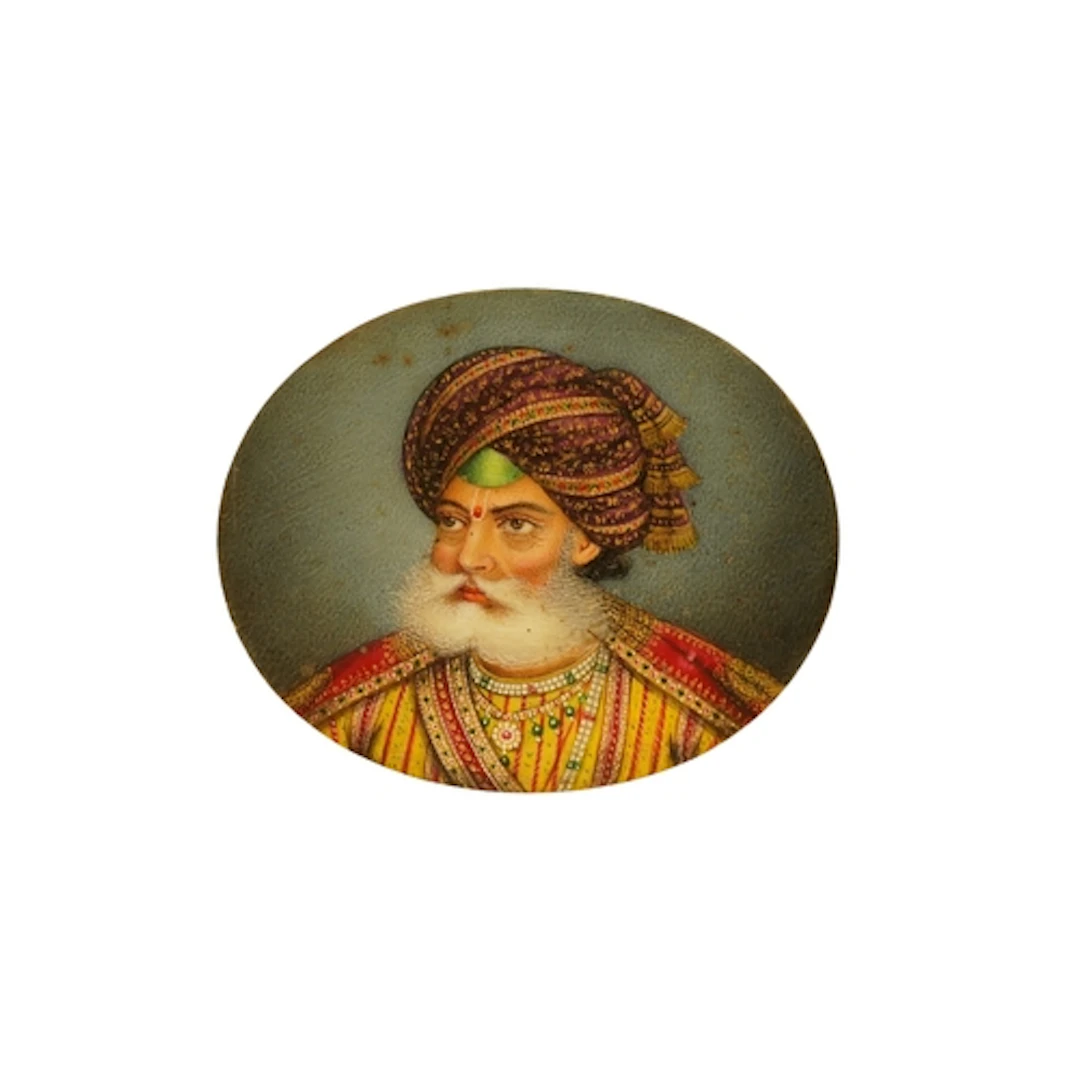 Indian school, 19th century portrait miniature of Maharaja G...