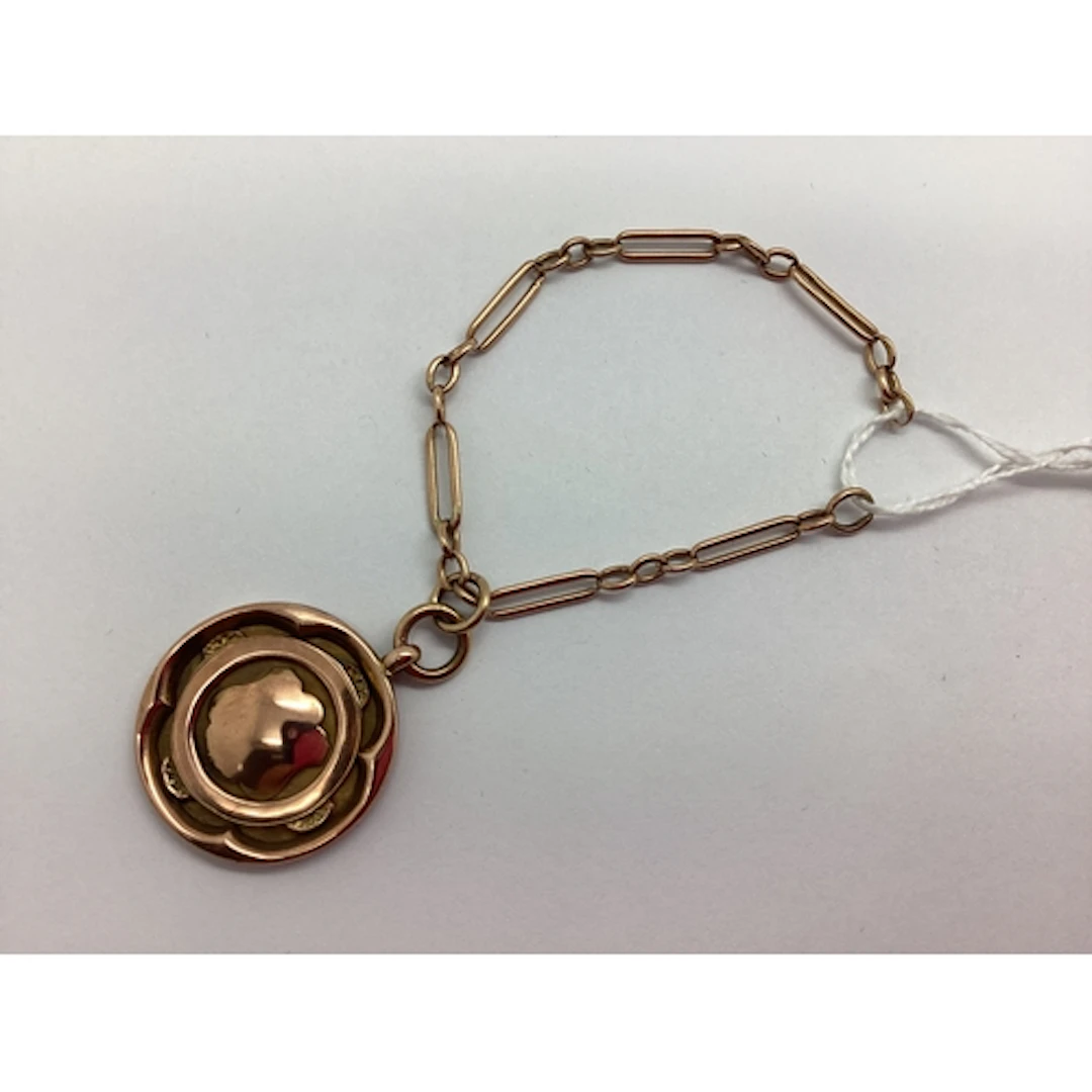 Thomas Fattorini 9ct Rose Gold Medallion Pendant, Birmingham...