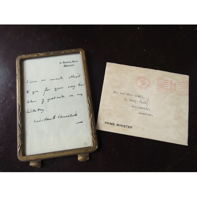 Sir Winston Churchill Facsimile Printed Regret Letter Sent f...