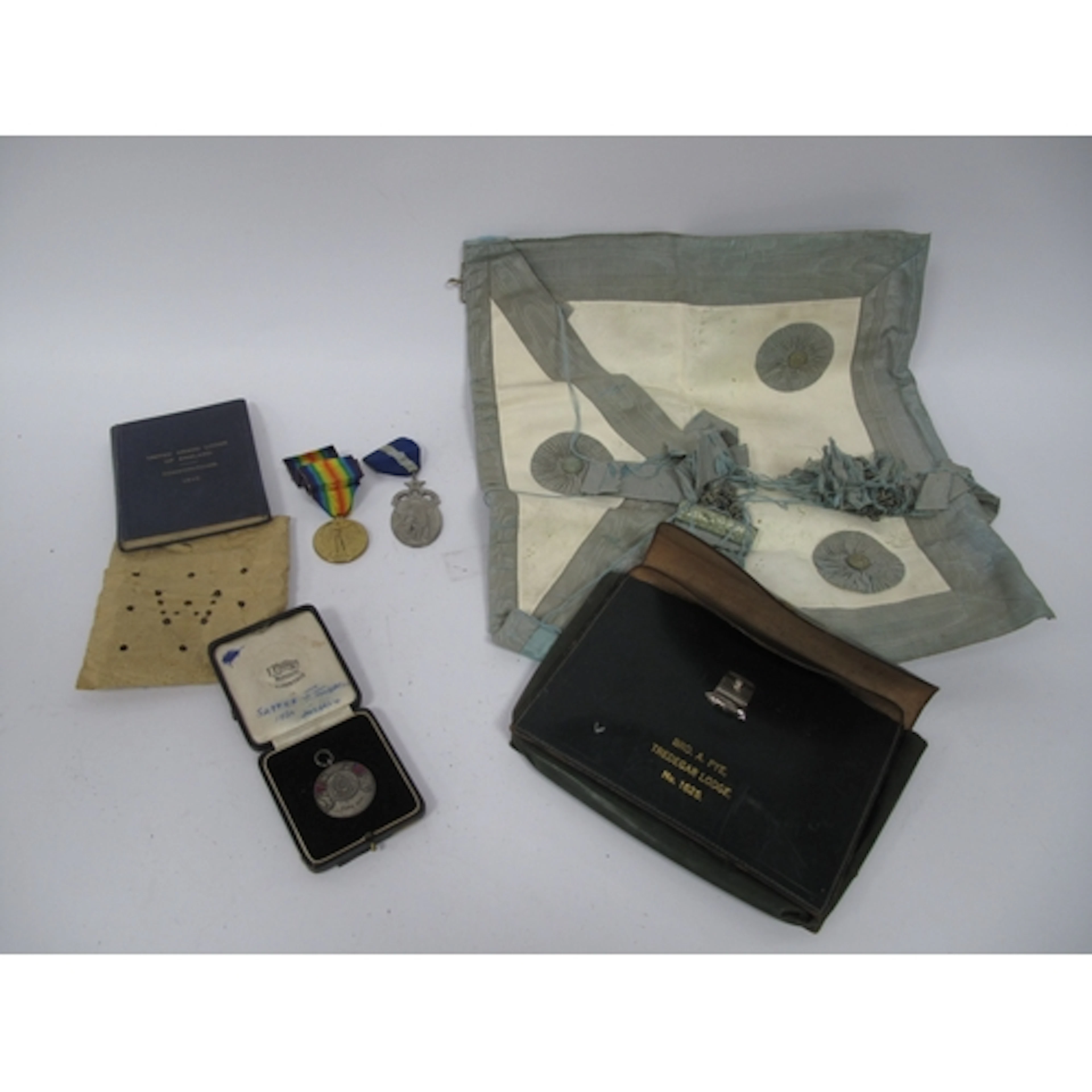 WWI Victory Medal (102301 Pte A Pye MGC), Royal Masonic Free...