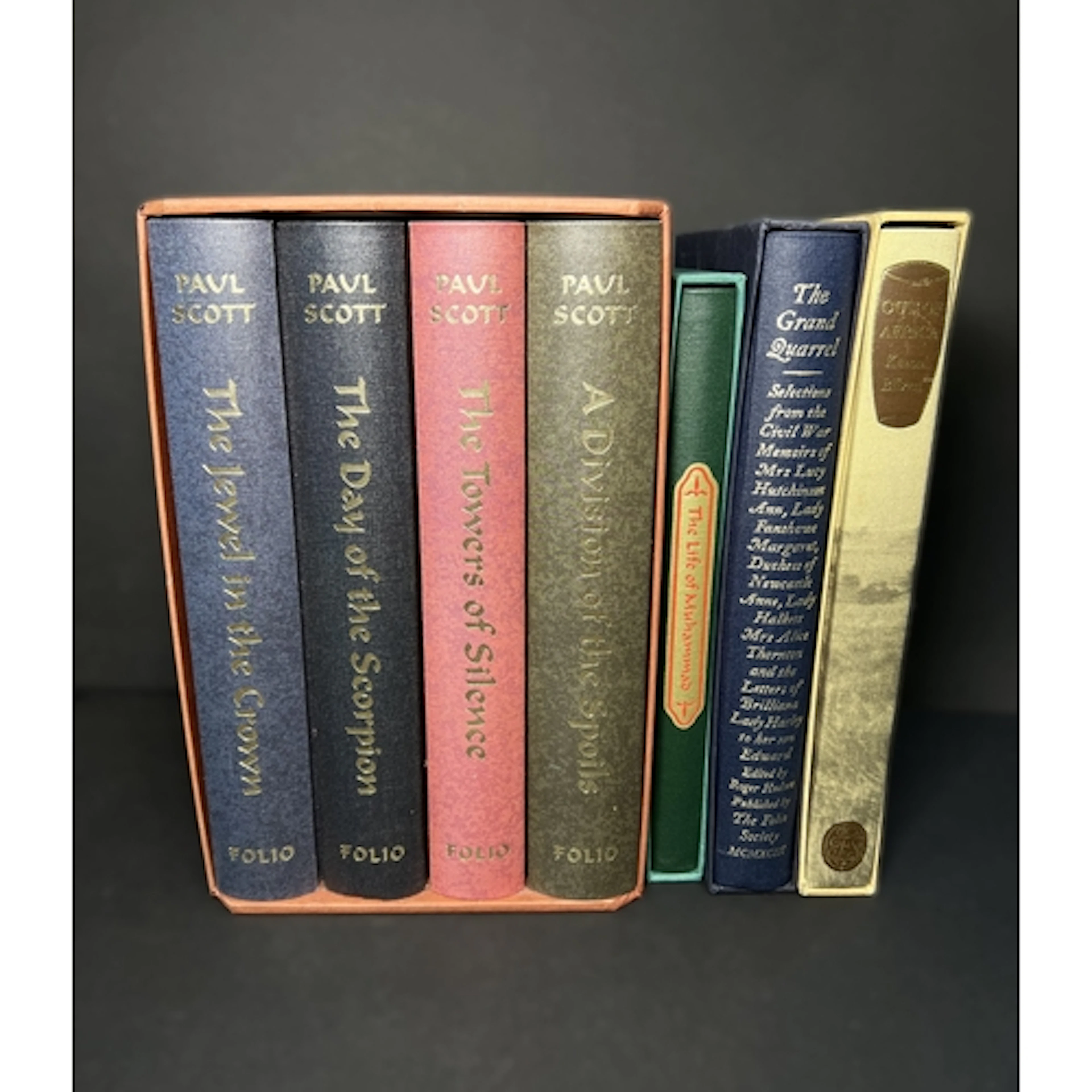 FOLIO SOCIETY: A 4 volume set - Paul Scott, The Raj Quartet,...