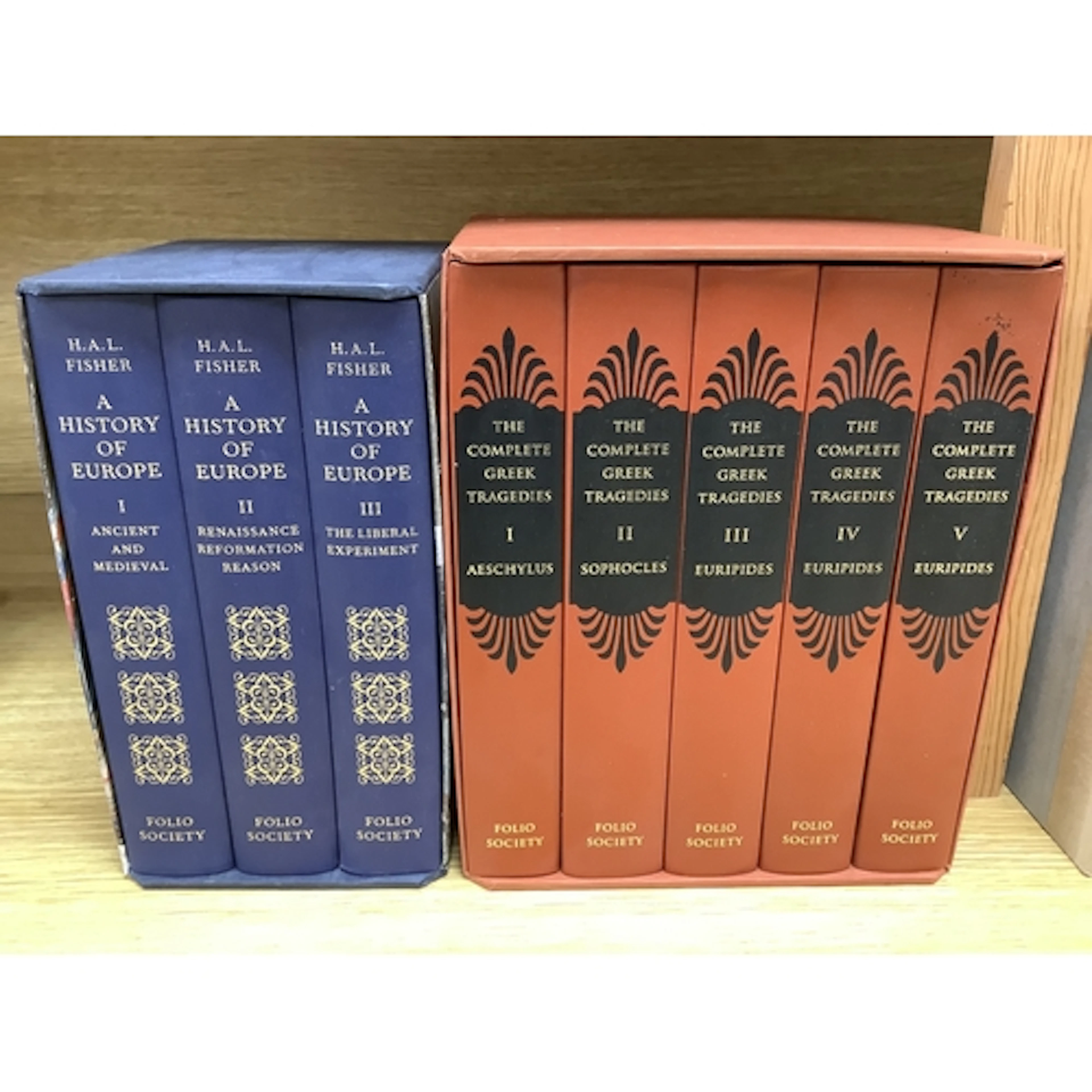 Folio Society. Fisher, A History of Europe, and The Complete...