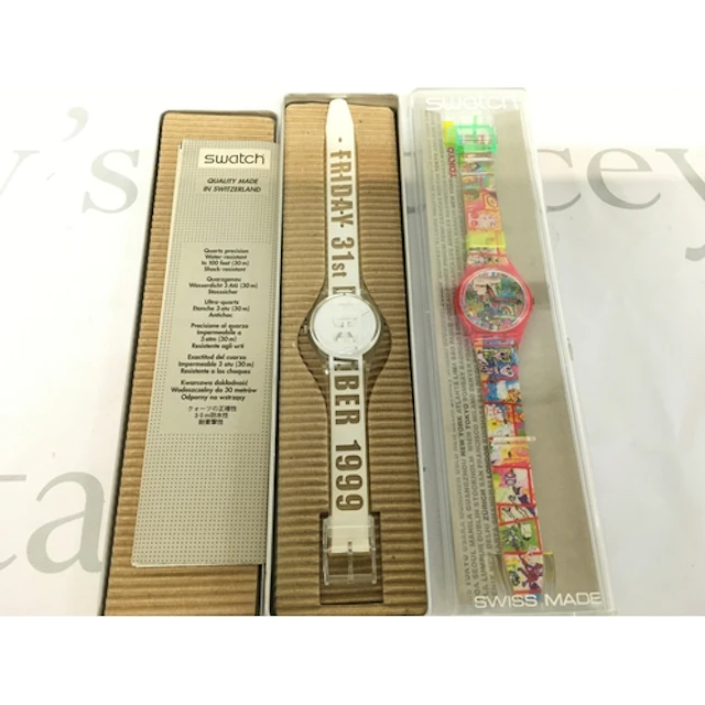 Two swatch watches including Swatch GK302 "White Card" ...