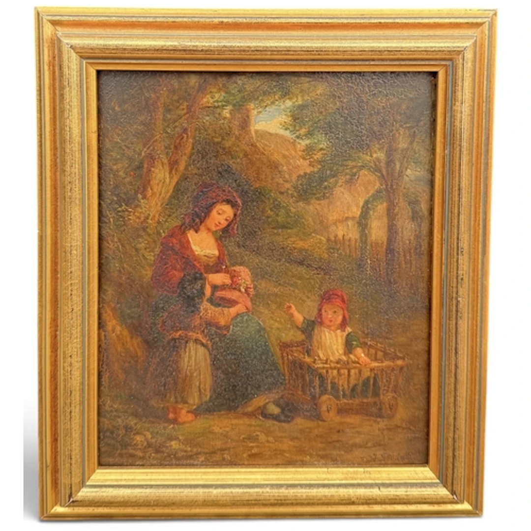 FREDERICK GOODALL (ENGLISH 1822-1904): MOTHER AND CHILDREN O...