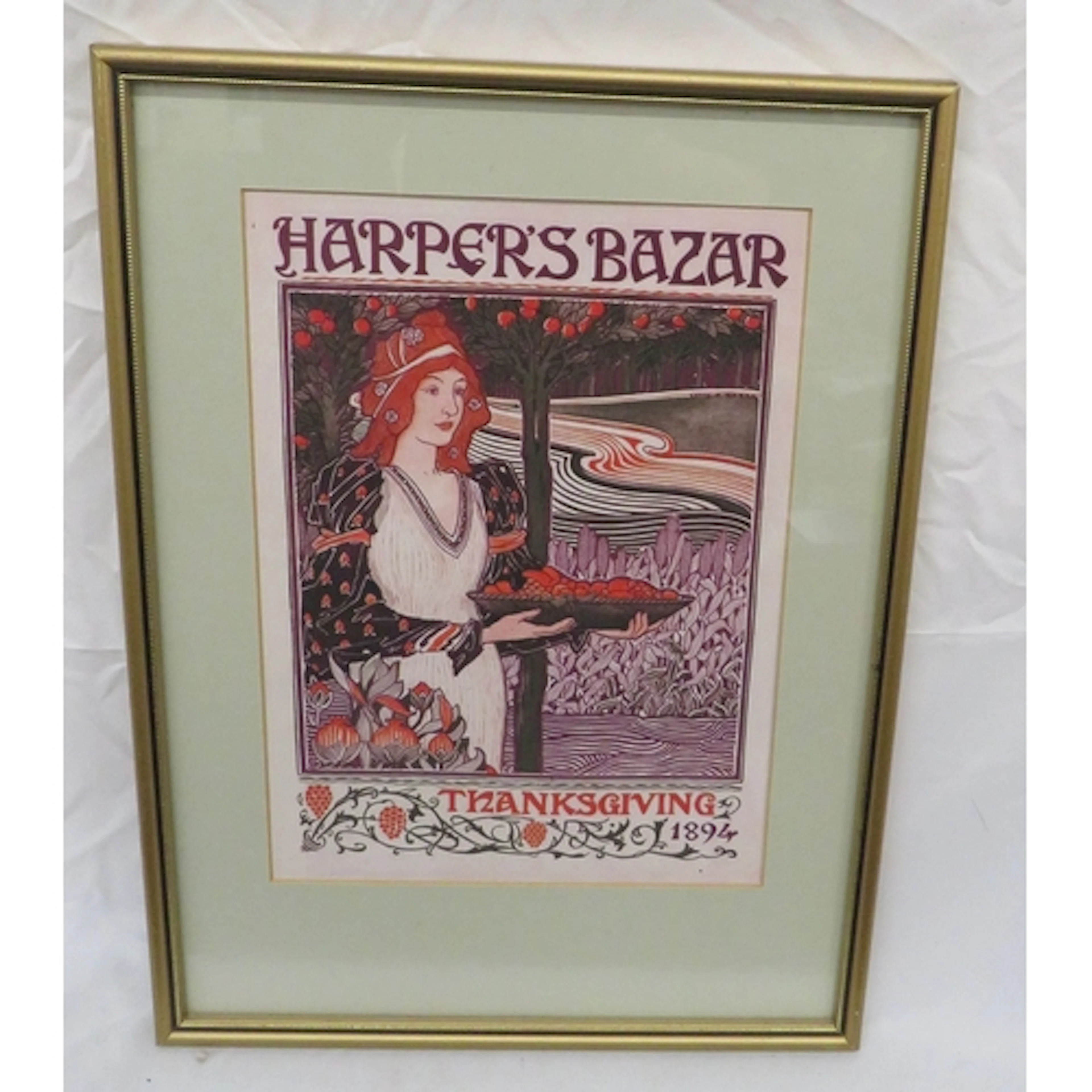 F/g Reproduction Print Harper's Bazaar Magazine Cover 35cm x...