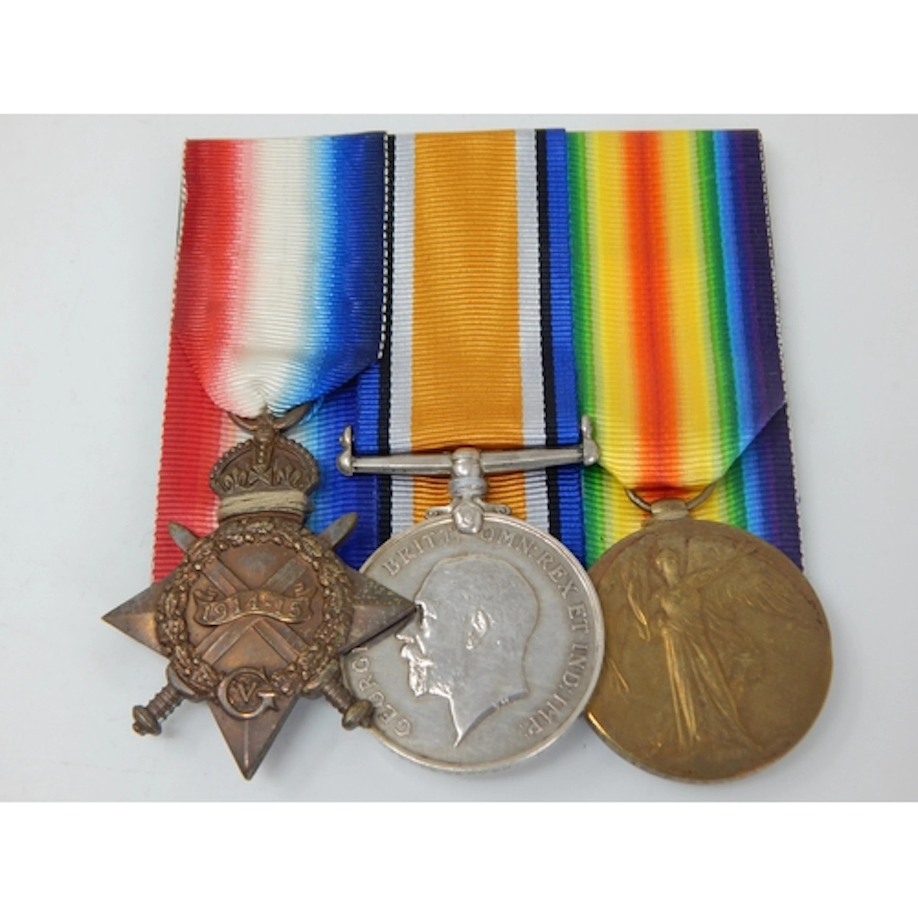 WWI (K.I.A 7/9/1915) 1914-1915 Star Trio Awarded & Edge Name...