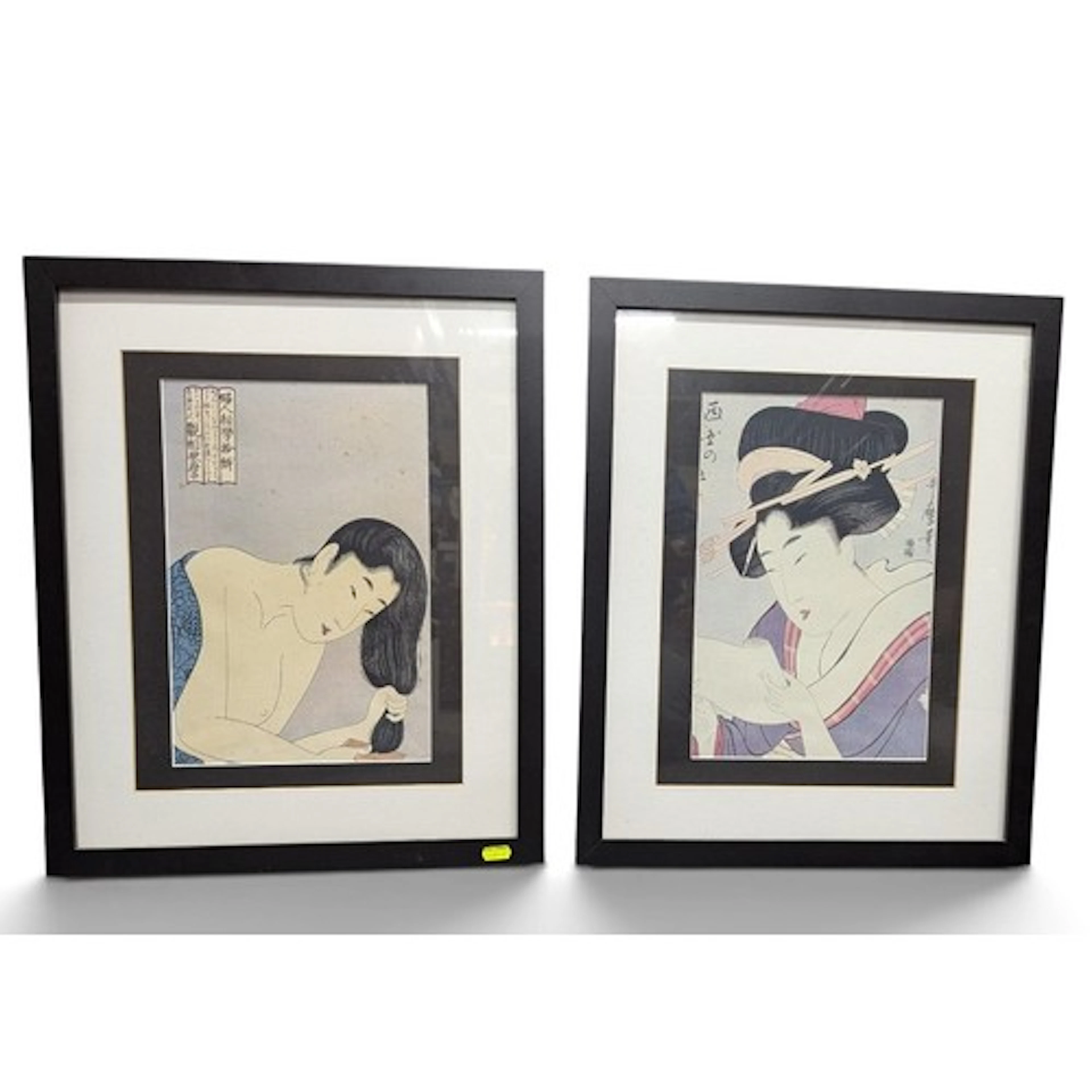 Two vintage Japanese prints after Kitagawa Utamaro (1750-180...