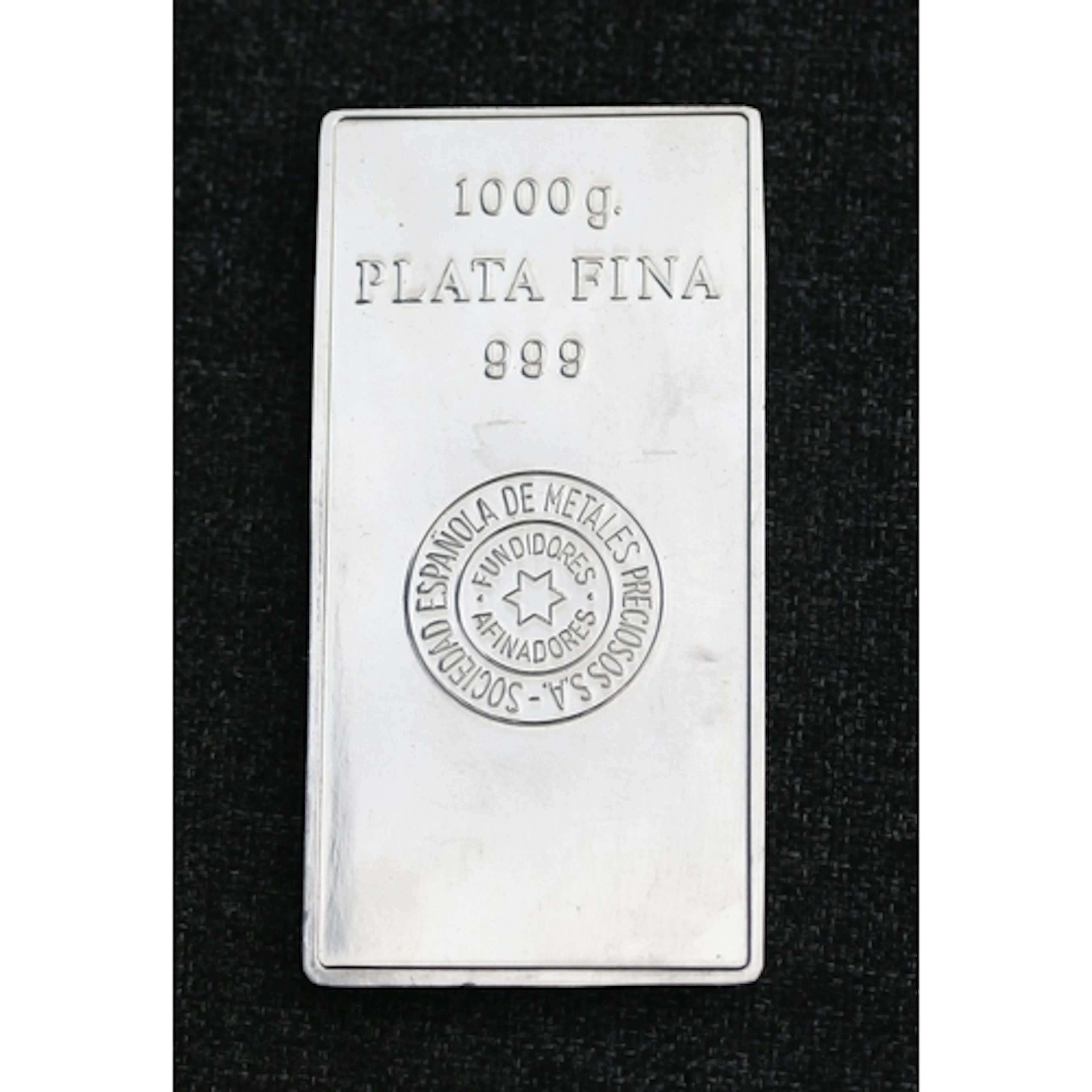 1000g Fine 999.9 Silver Bullion Kilo Bar PLATA FINA Hallmark...