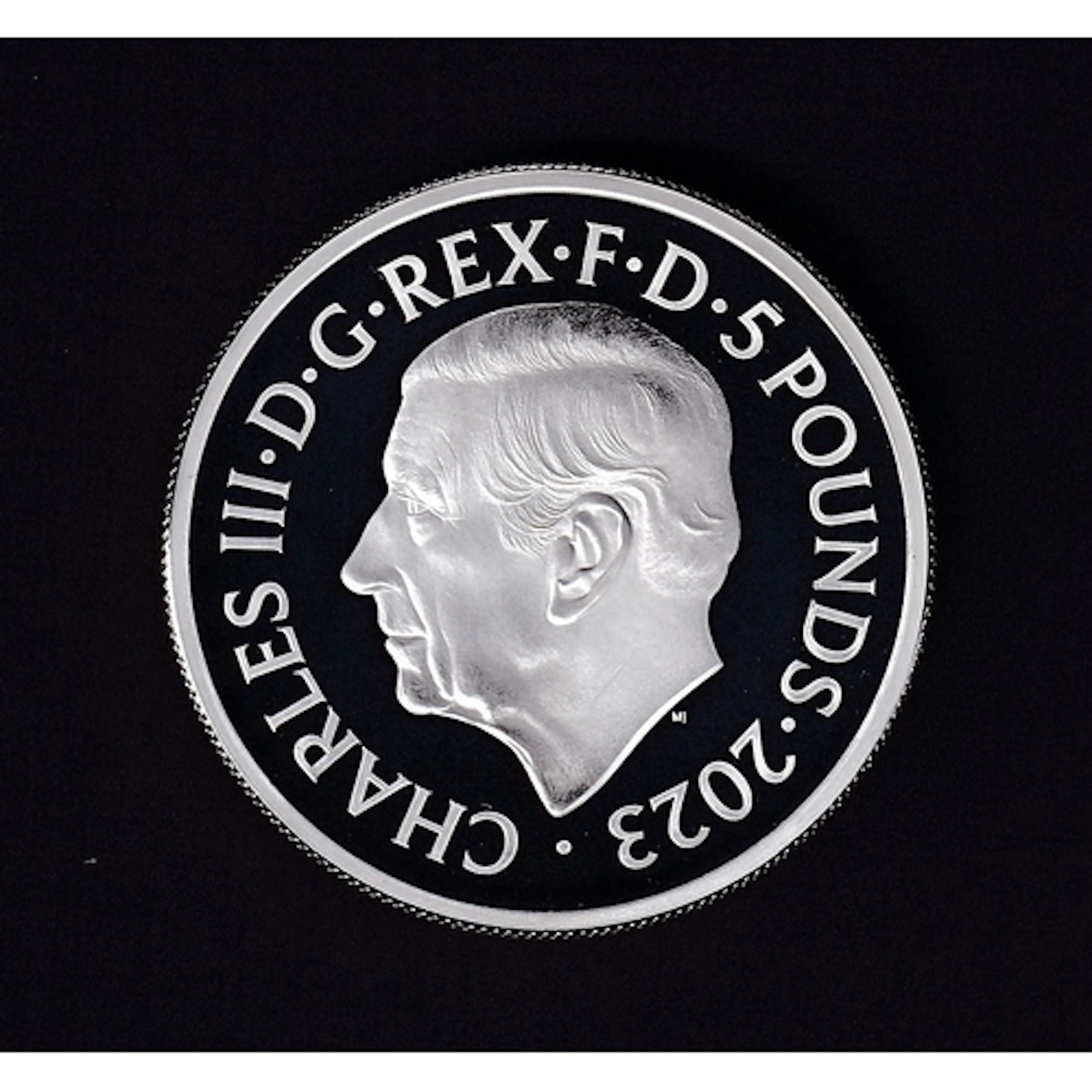 2023 UK King Charles III silver proof £5 2oz coin, The Music...