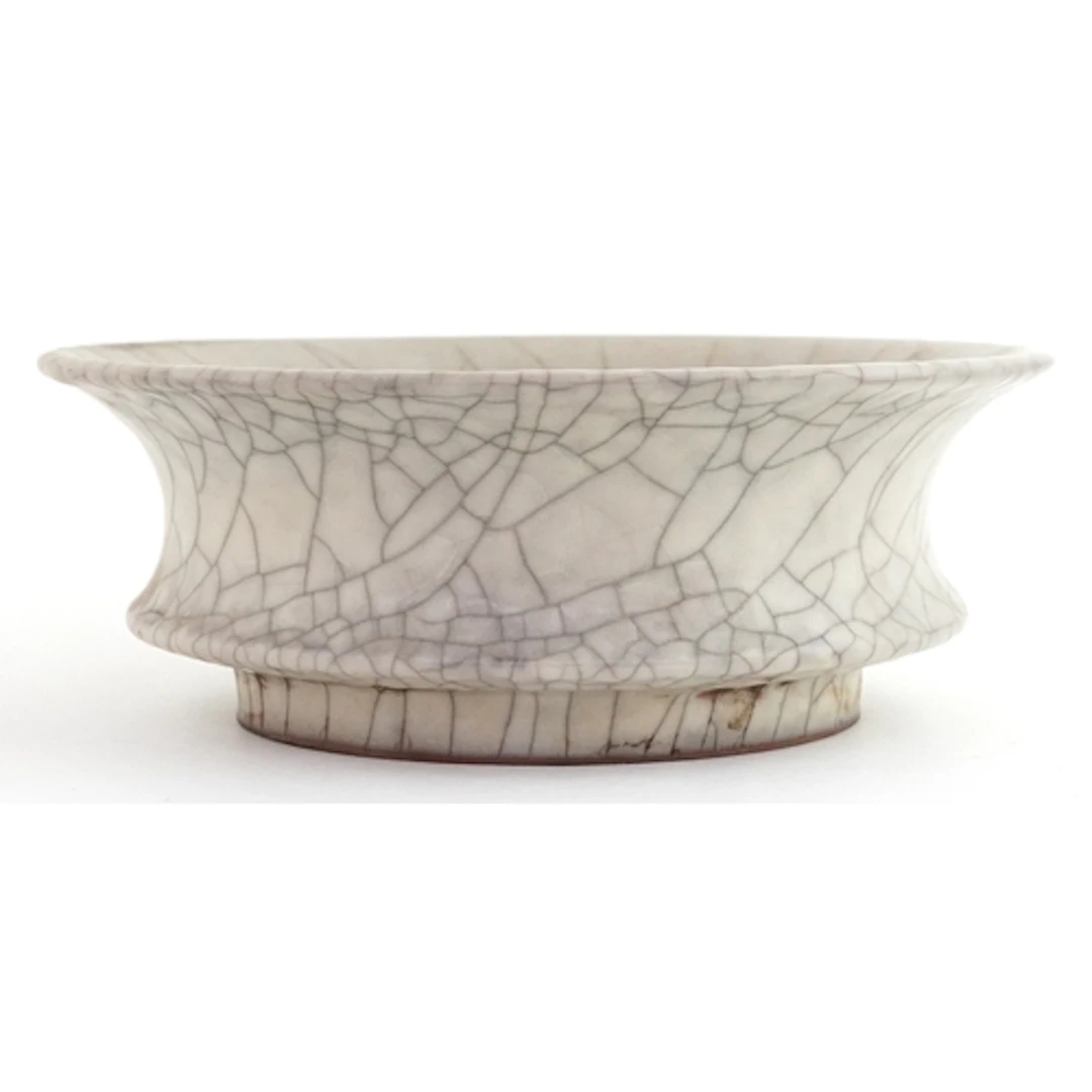 Chinese porcelain crackle glazed celadon brush washer, 17cm ...