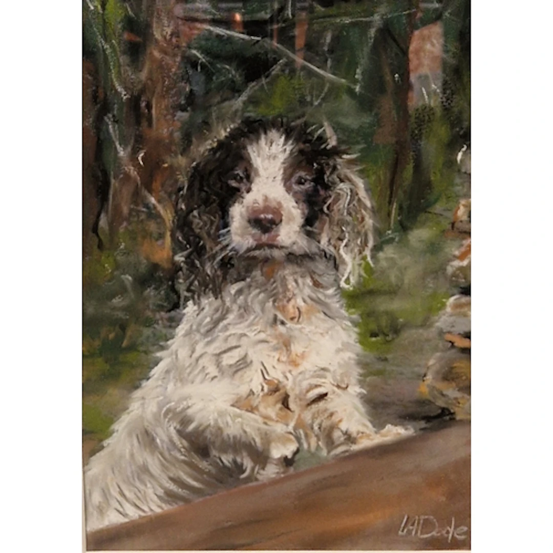 L.DADE. A spaniel named 'Rosie', signed, pastel, 18 x 14 in ...