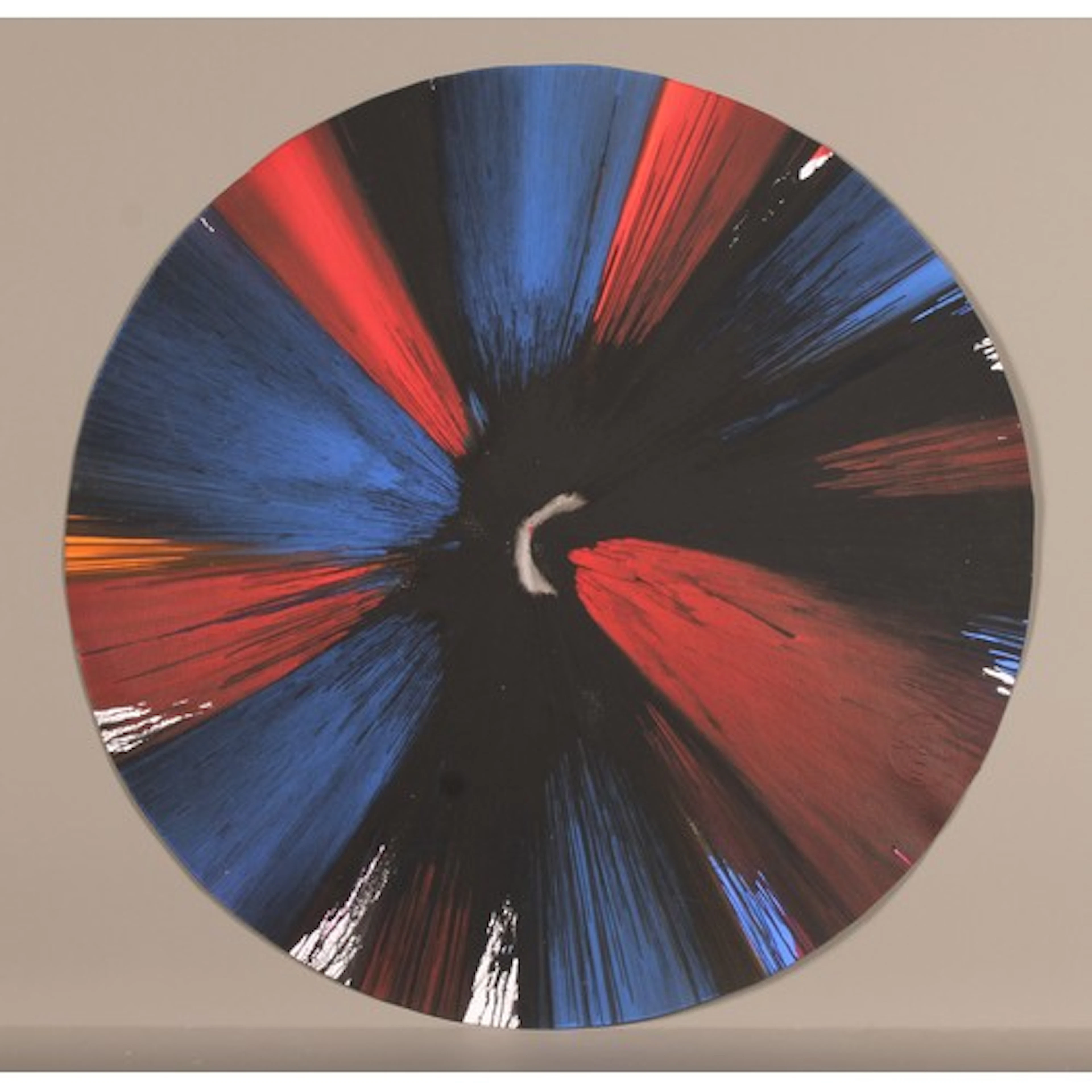 Damien Hirst (Bn. 1965) Spin, Circle, Black, Blue and Red Fr...
