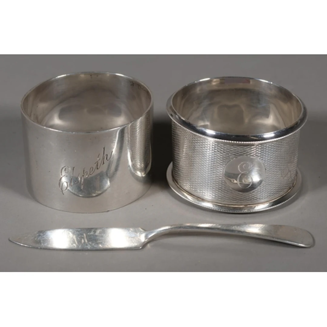 Silver napkin ring by William Hutton & Sons Ltd, Sh...