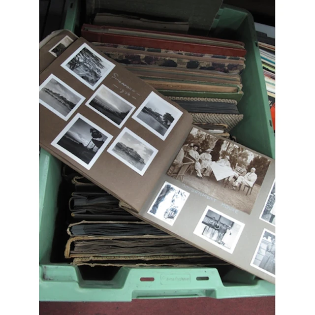 Vintage Photo Albums, mainly 1930s and 40s, military, Singap...