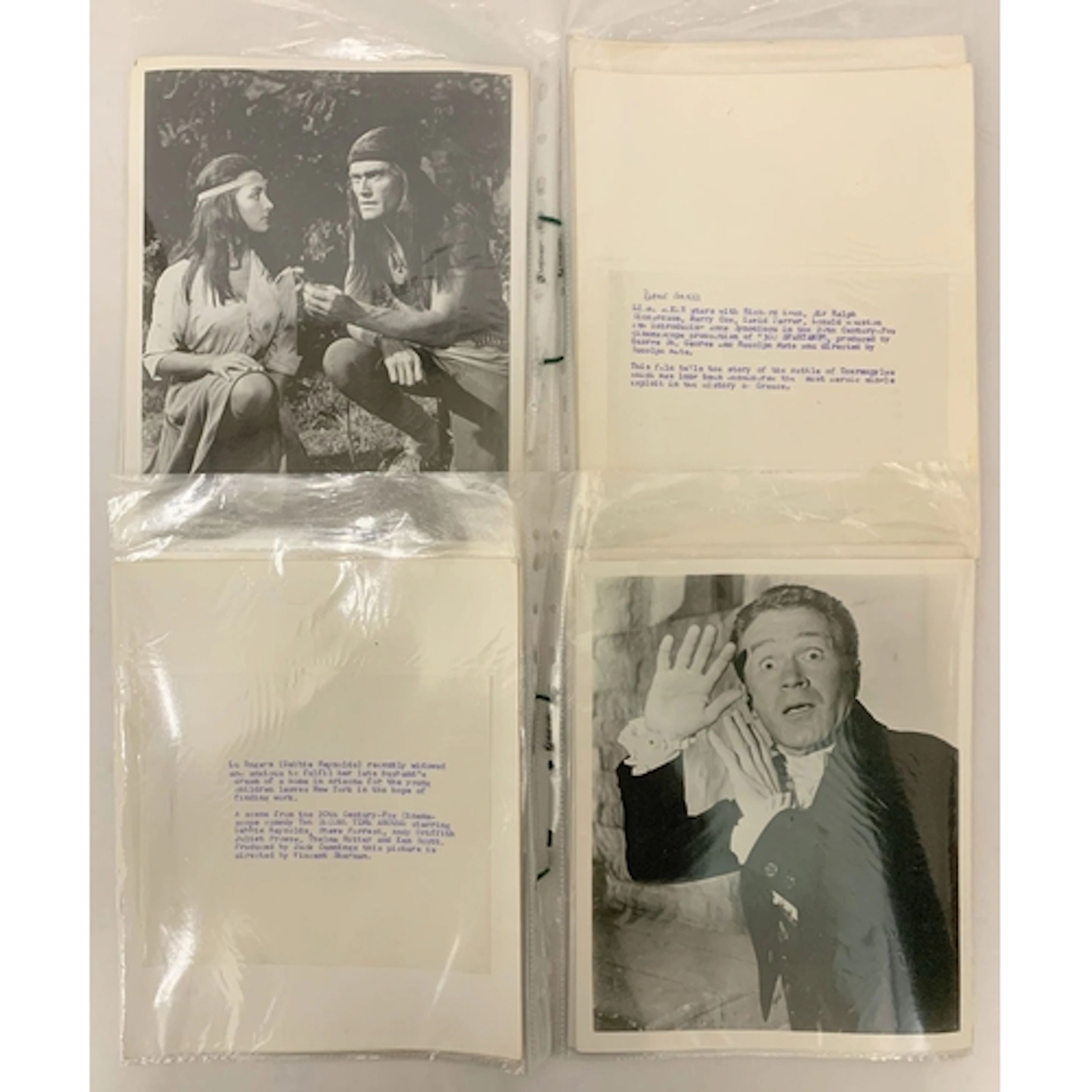 Press photos from films incl. The Inspector, French Dressing...