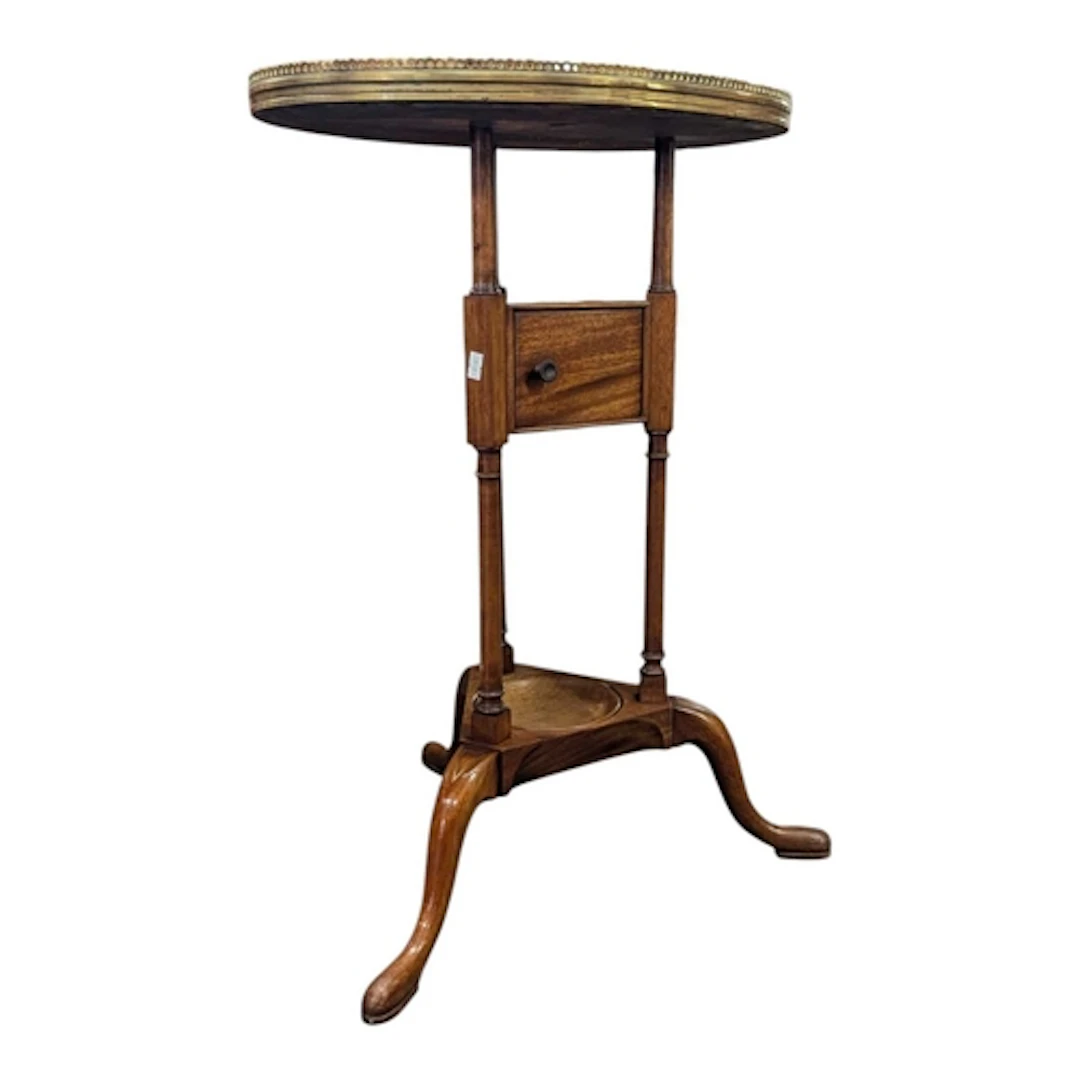 A contemporary reproduction Louis XVI style wine table. Rais...