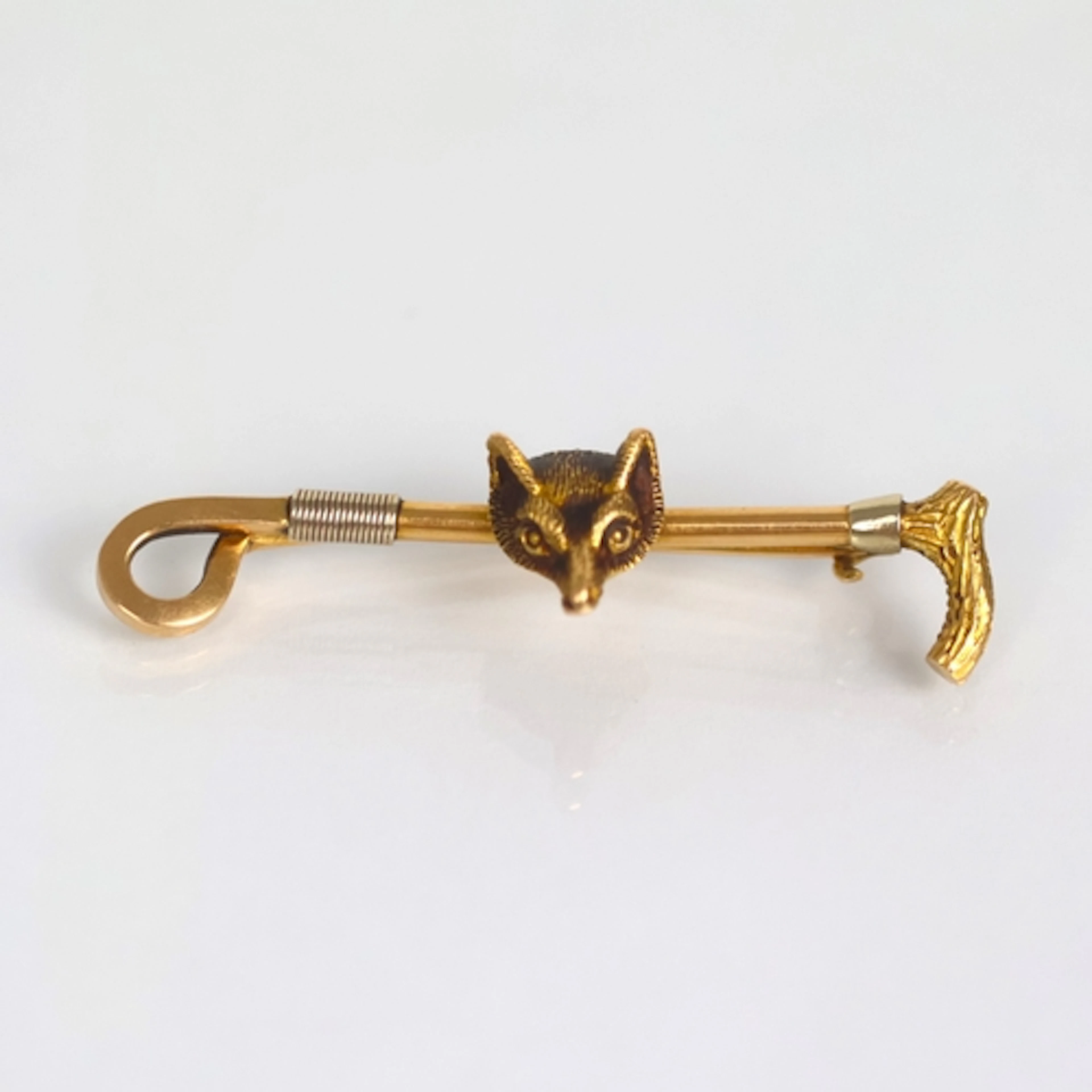 An early 20th century style yellow metal brooch, possibly co...