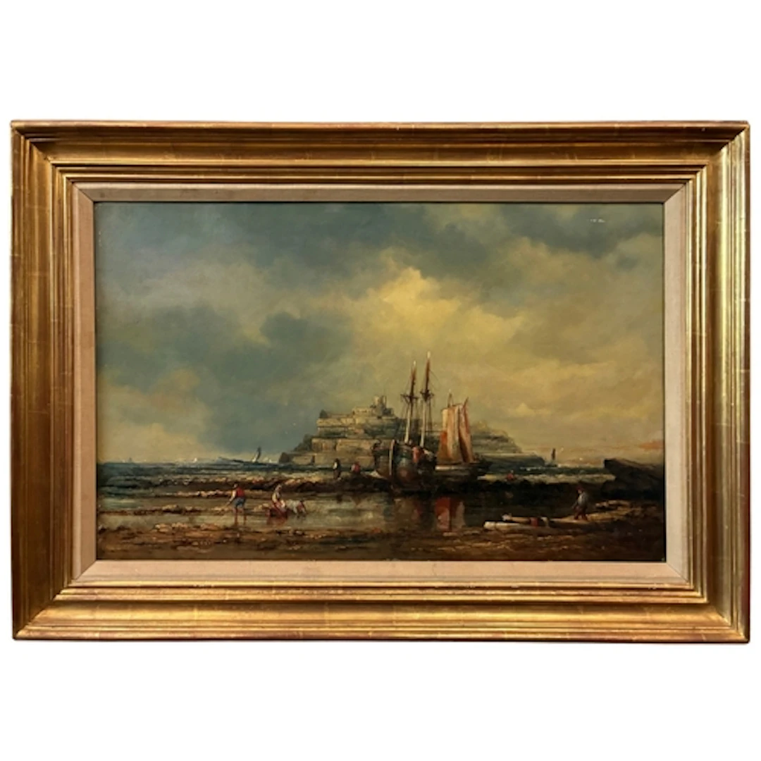 Attributed to John Callow (1822-1878) - Shoreline scene at l...