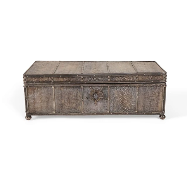 An early 20th century Arts & Crafts silver and shagreen moun...