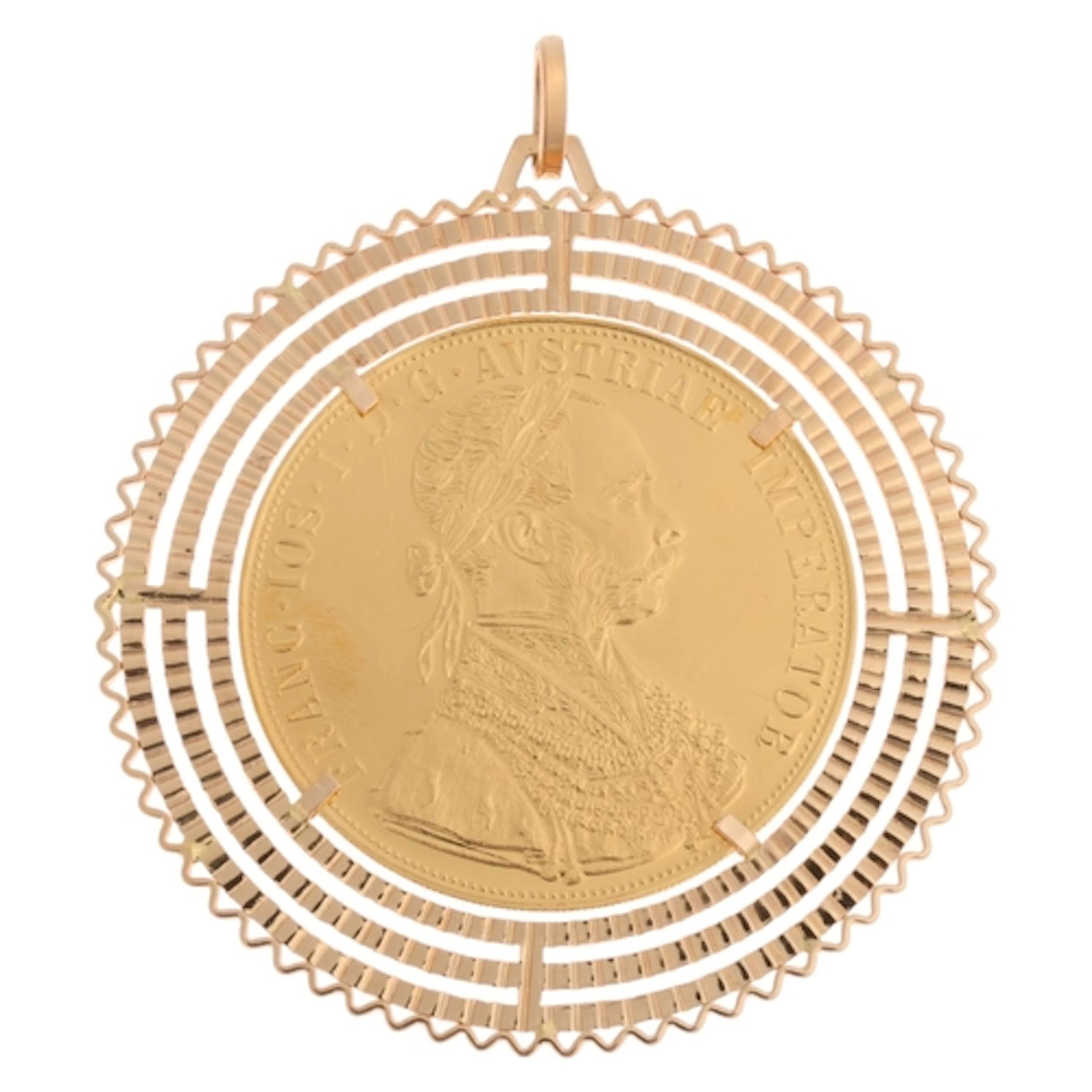 An Austrian Francis Joseph I 1915 re-strike four Ducat gold ...