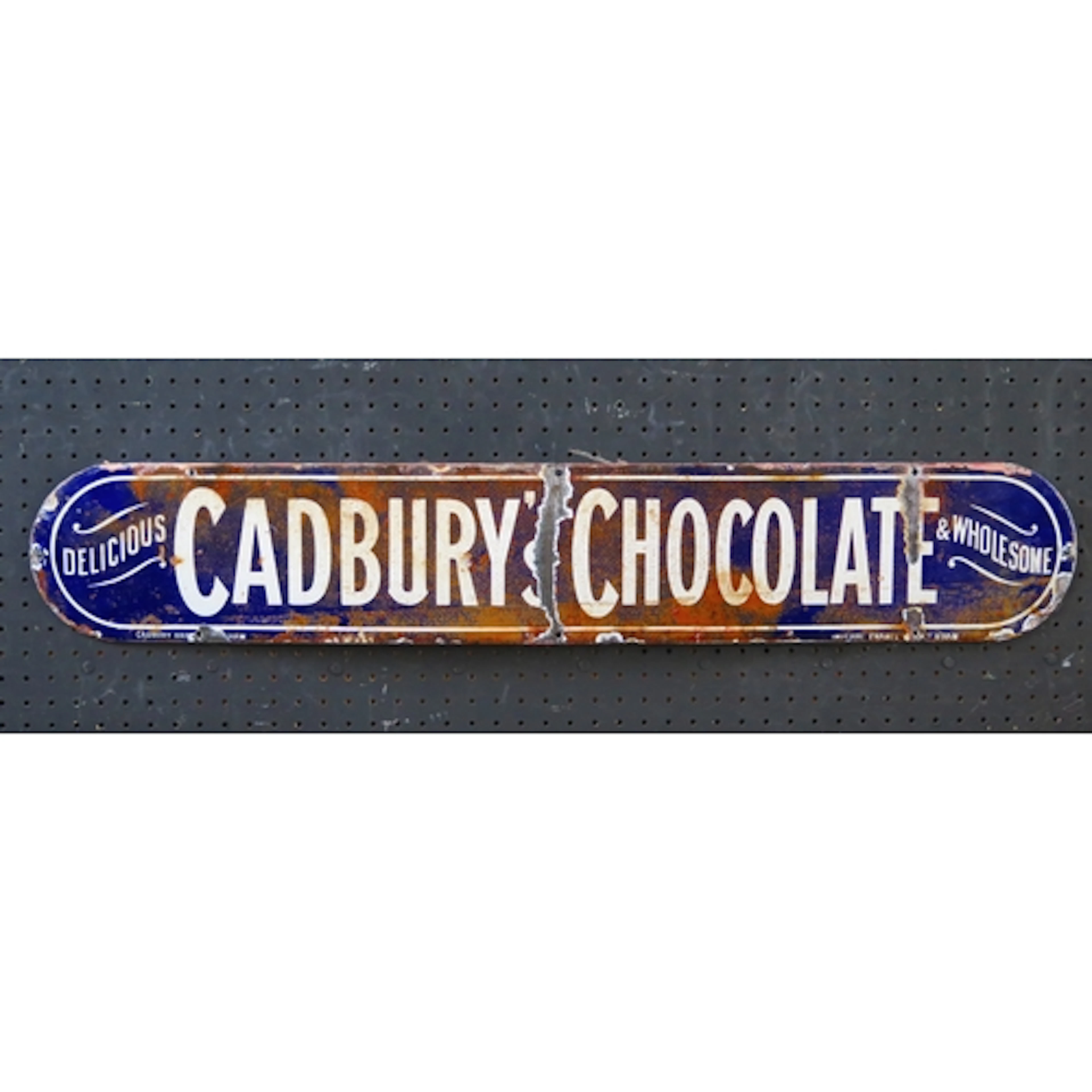 "Cadbury's Chocolate. Delicious and Wholesome" - an enamel a...